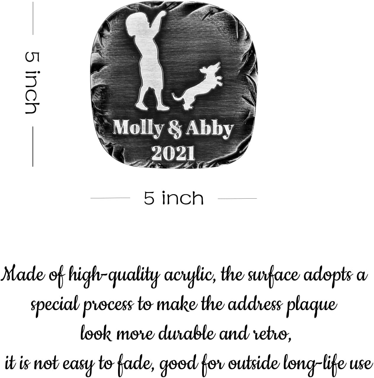 Pet Memorial Stone Cat Dog Pet Memorial Personalized Pet Grave Markers Customized Pet Grave Markers with Pet Name are a Sympathy Gift for The Loss of a Pet (Acrylic)