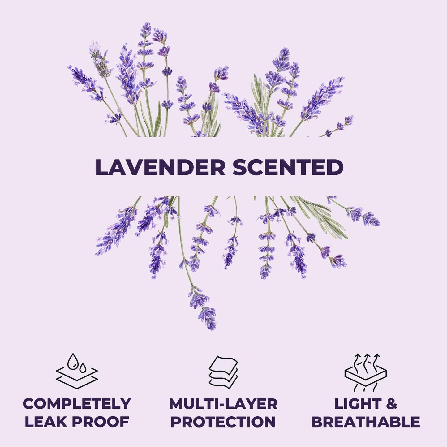 GREEN LIFESTYLE Pee Pads - Super Absorbent & Leak-Proof Pee Pads for Dogs - Puppy Pads - Waterproof Dog Pads, Lavender Scented Dog Training Pads for Cats, Rabbits (Pack of 80 - 22x22)