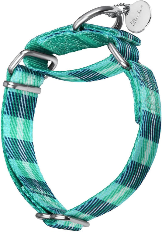 Martingale Collar Dog Collar No Pull Pet Collar Heavy Duty Dog Martingale Collars Silky Soft with Unique Geometric Pattern for Medium and Large Dogs, (Small, 5/8 Inch Wide, Twill Pattern)