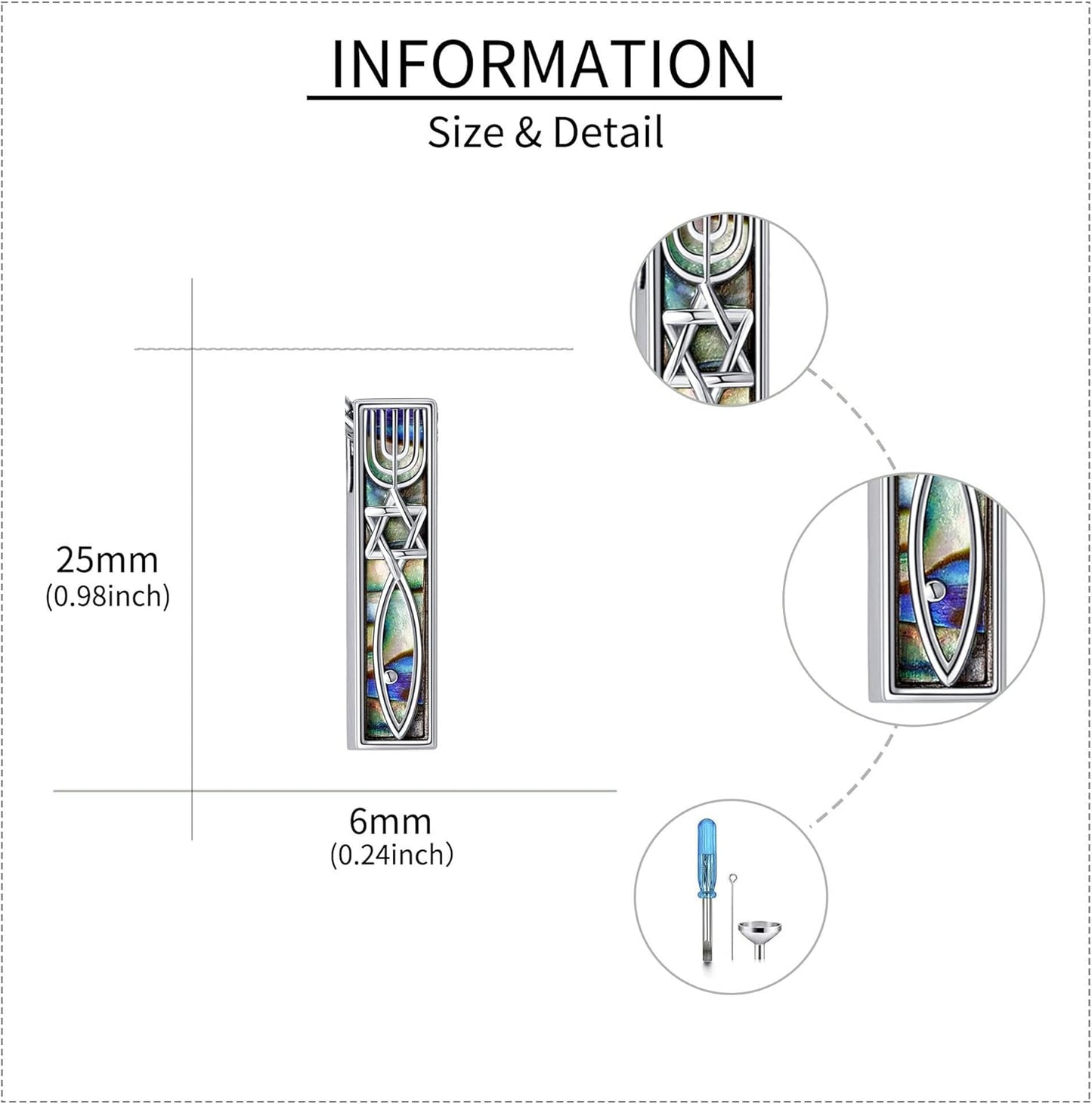 Urn Necklaces for Ashes Sterling Silver 3D Vertical Bar Memorial Pendant for Loved Ones Keepsake Cremation Jewelry Gifts for Women Men