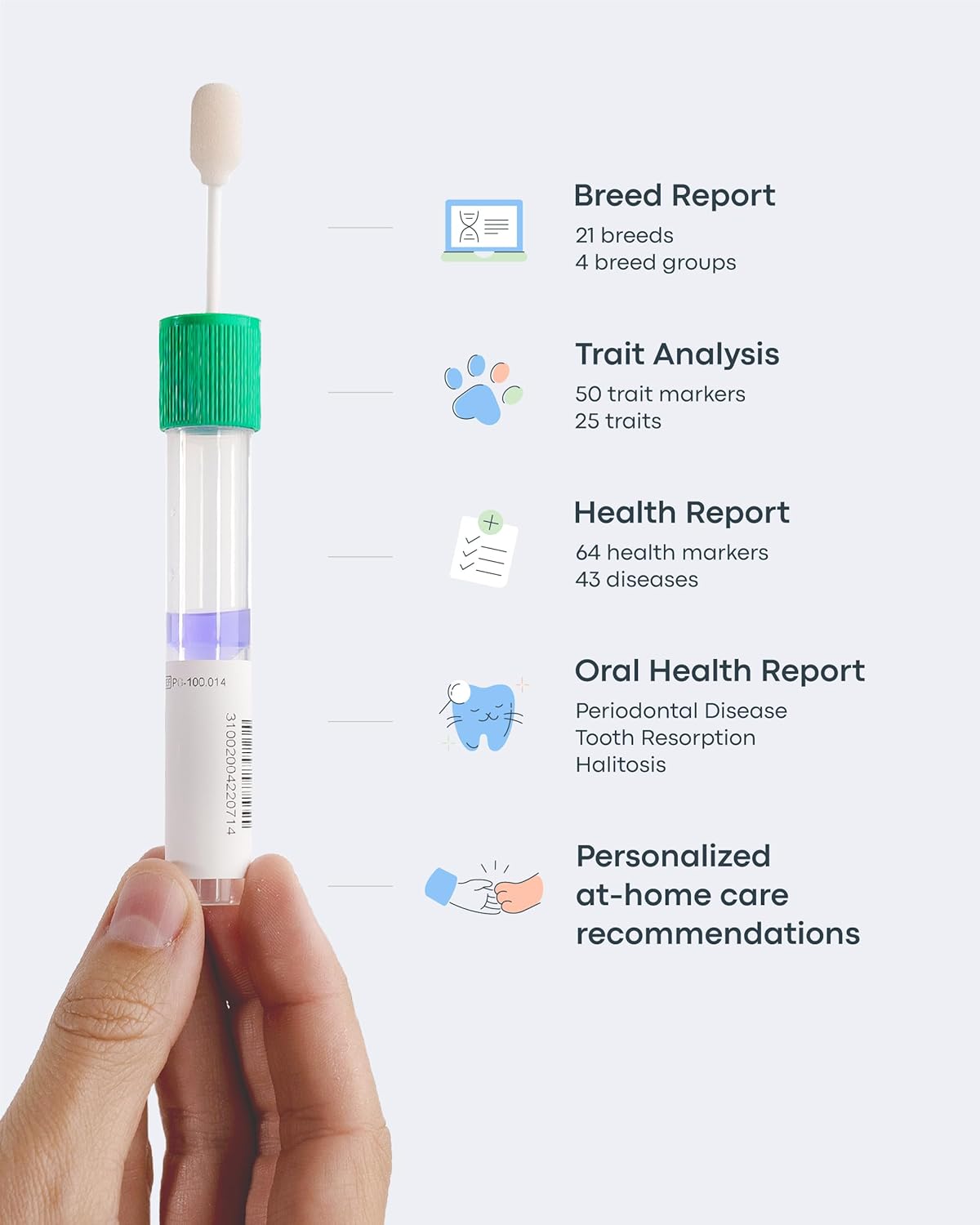 Basepaws Cat DNA Test Kit - Comprehensive Breed, Health and Dental Analysis Across 114 Traits for Accurate and Easy-to-Use Genetic Insights (Cat Whole Genome Sequencing, Basic)