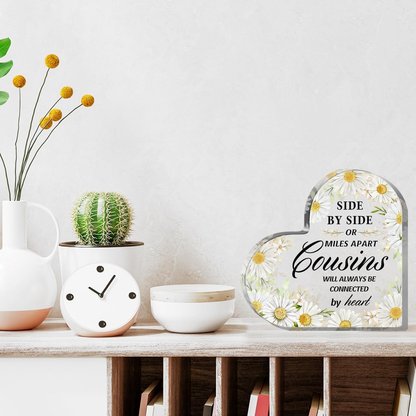 Cousin Gifts for Women, Cousin Birthday Gifts for Women, Best Cousin Ever Gifts, Heart Acrylic Gifts for Cousins, Cousin Birthday Gifts for Cousin Sister, Best Cousin Gifts for Christmas and Weddings