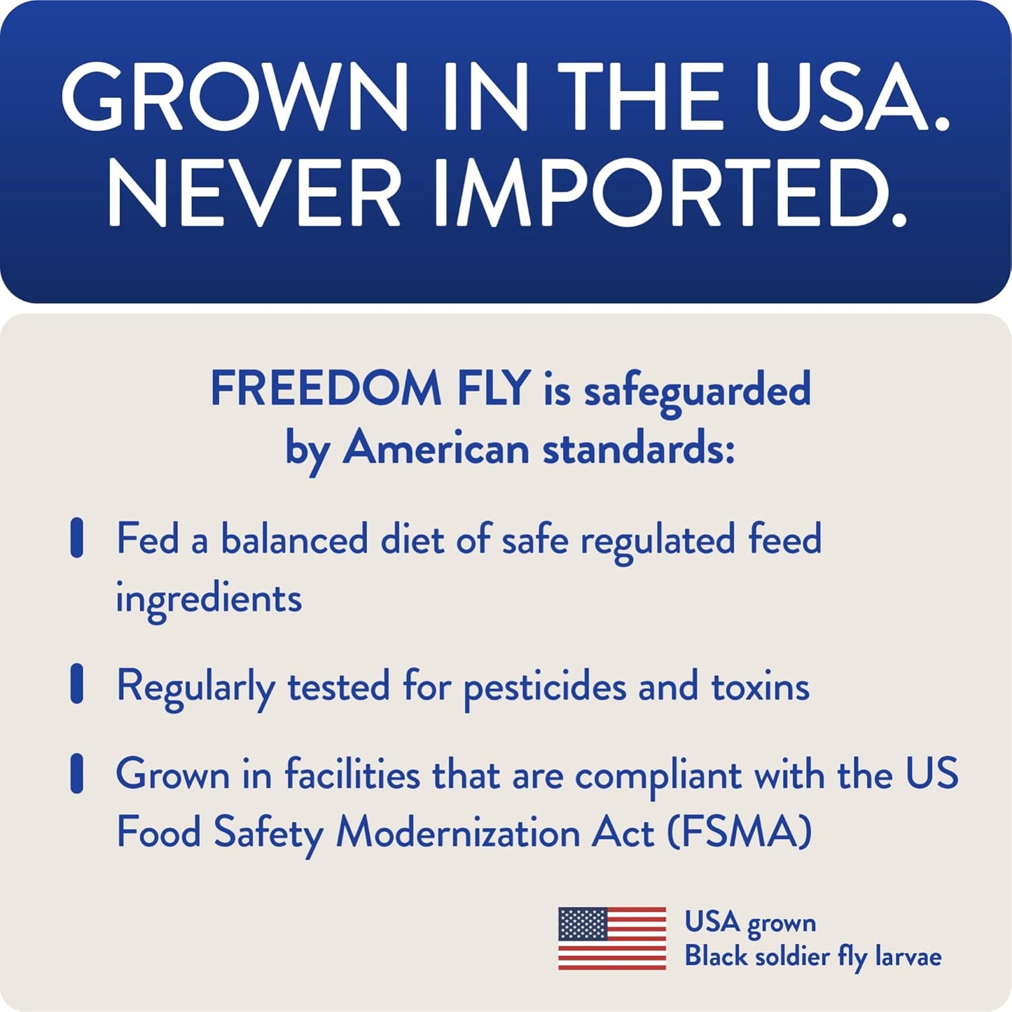 Freedom Fly, All American Dried Black Soldier Fly Larvae Poultry Treats, 5 lb