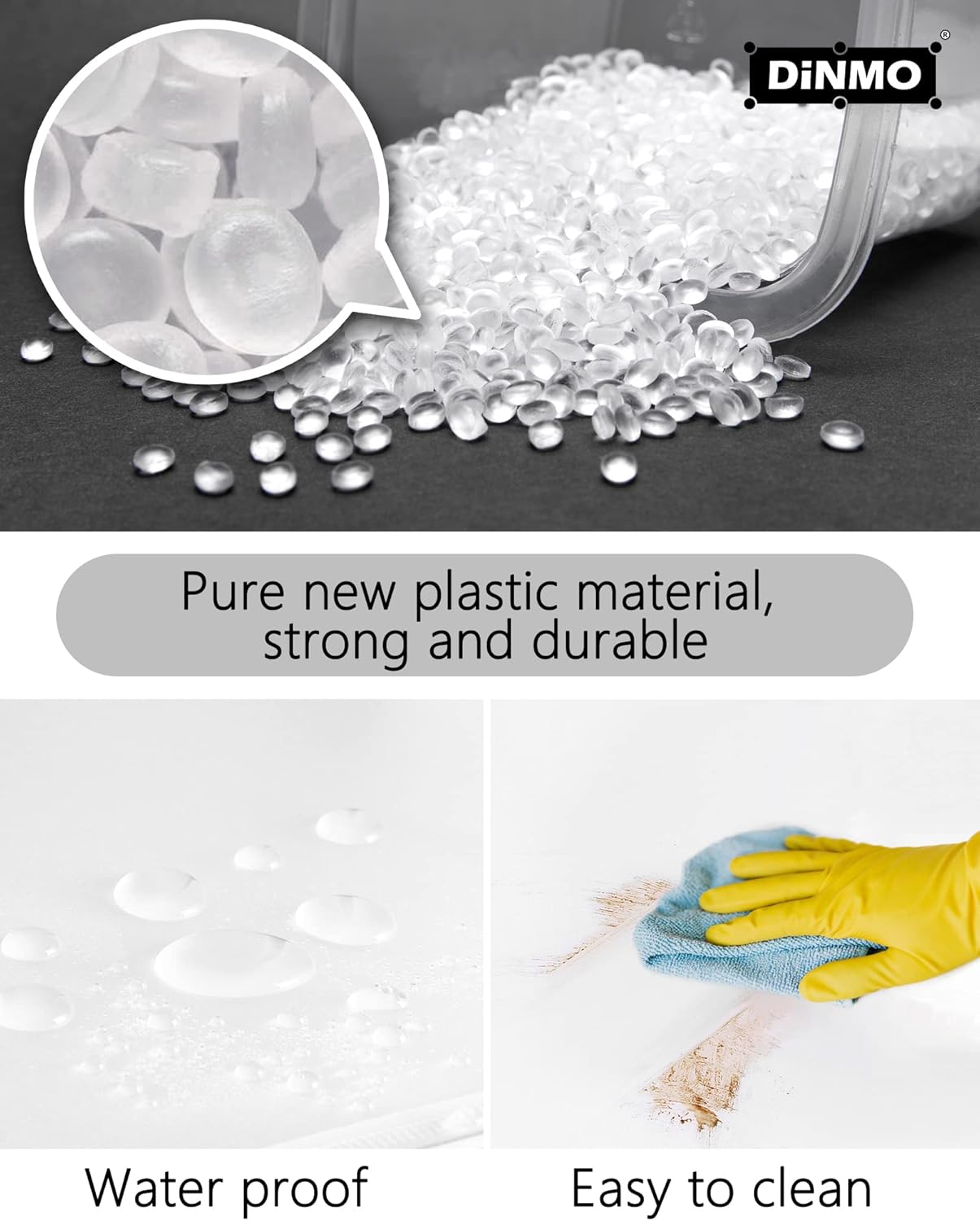 DINMO 4 Pcs Transparent Plastic Panel, 11.8" x 15.7", for DIY Small Animal Playpen and Cube Storage Unit