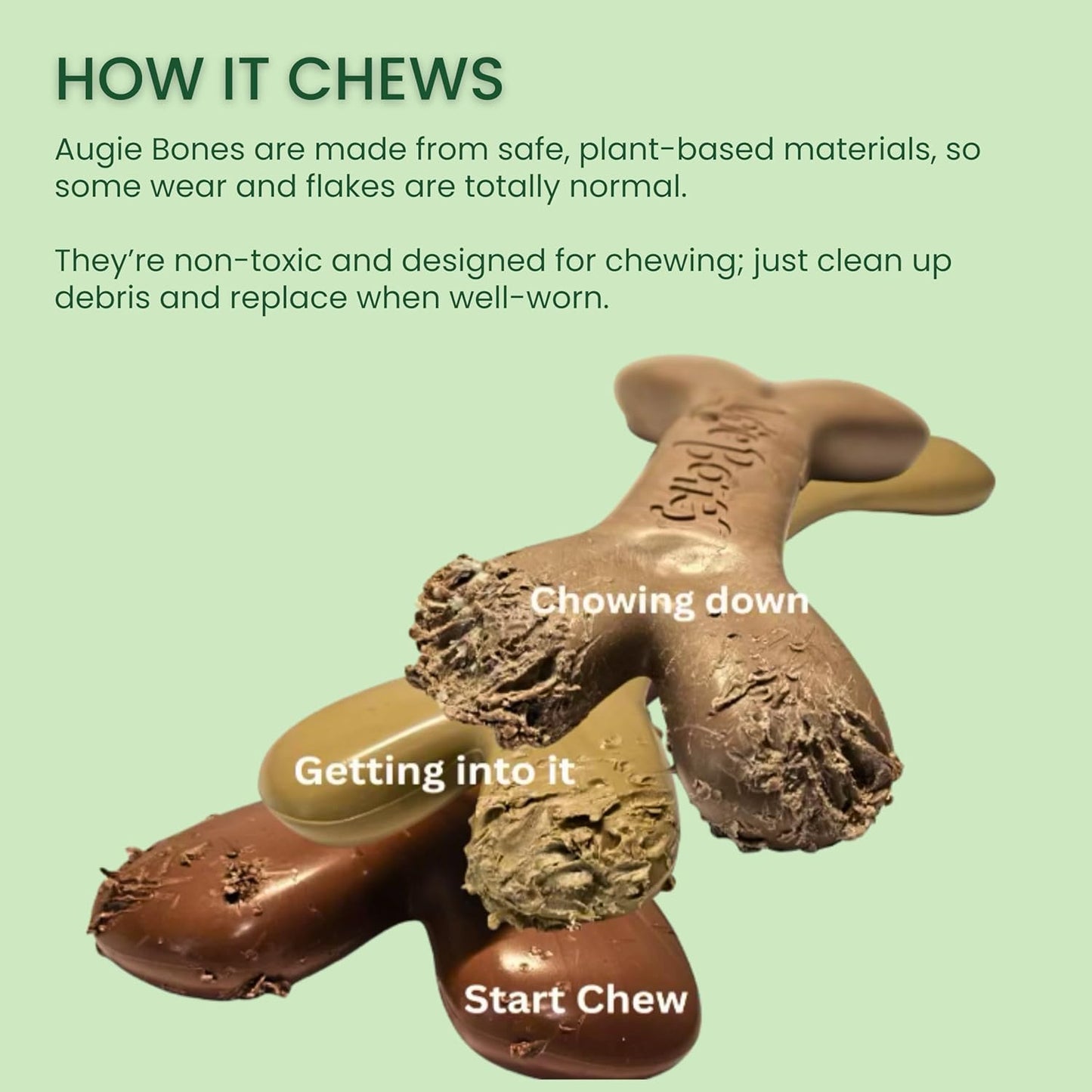 Non-Toxic Dog Toys - Sustainable Beef Flavored Dog Chew Toys for Aggressive Chewers - Plant-Based Bioplastic Pet Toys - Made in The USA (Mega)