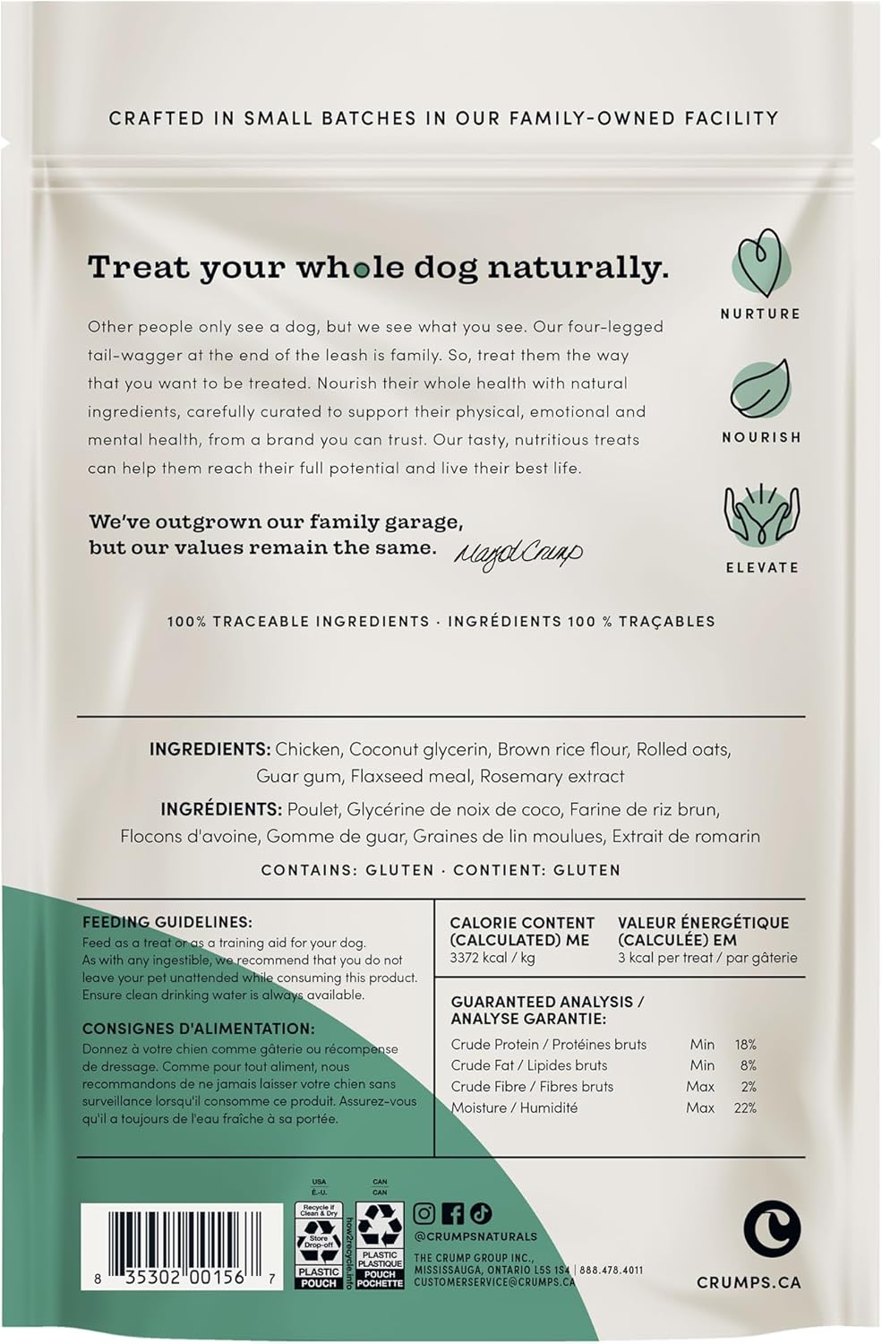 Crumps' Naturals Semi Moist Chicken Mini Trainers 4.2oz /120g