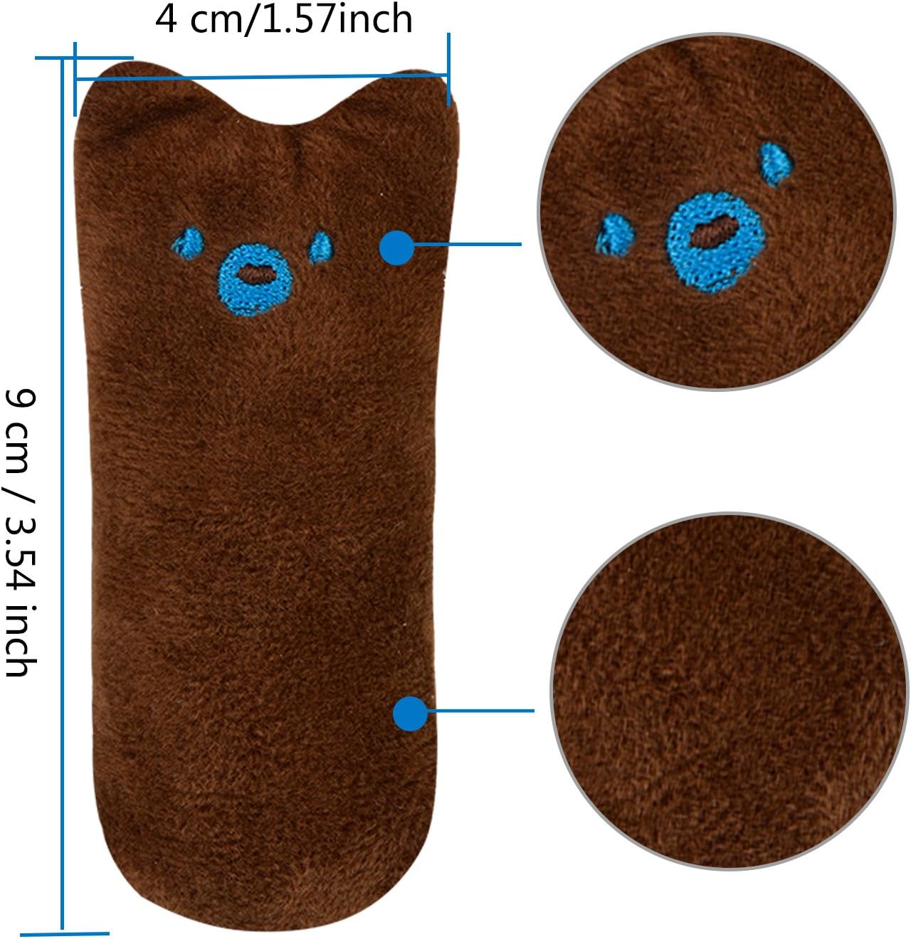 Legendog 5Pcs Bite Resistant Catnip Toys for Cats,Catnip Filled Cartoon Mice Cat Teething Chew Toy (Multicolored)