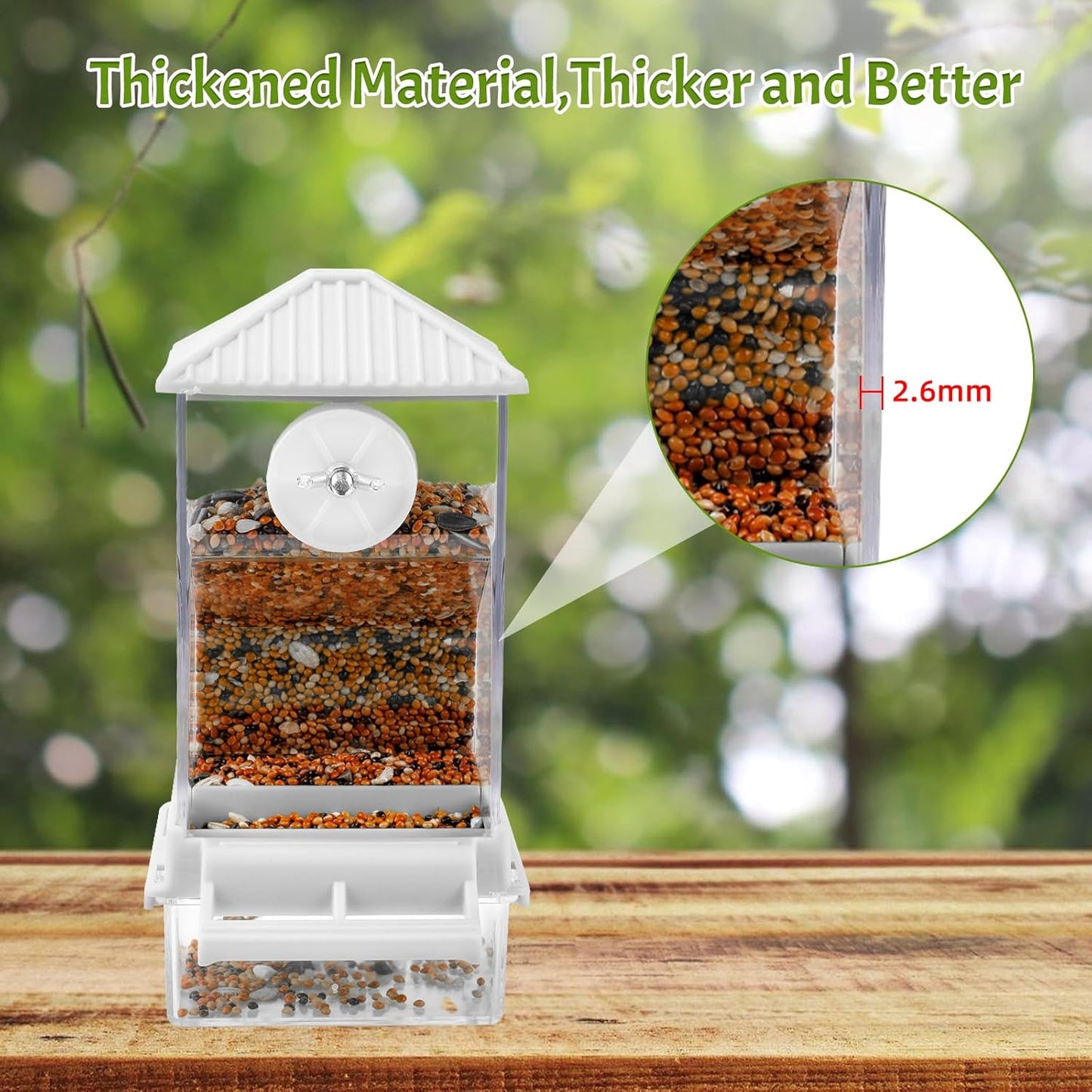 Rypet No Mess Automatic Bird Feeder for Cage,Transparent Acrylic Parrot Seed Feeders,Food Container for Cage,Parrot Feeder Cage Accessories for Small and Medium Lovebirds Parakeets Cockatiel Finch