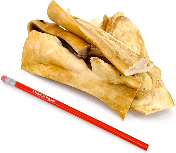 ValueBull Beef Cheek Slices, Long Lasting Dog Chews, Varied Sizes, Shapes, & Colors, 20 Pound Bulk Pack - Long Lasting Dog Chews, Rich in Collagen, Single Ingredient, Cleans Teeth