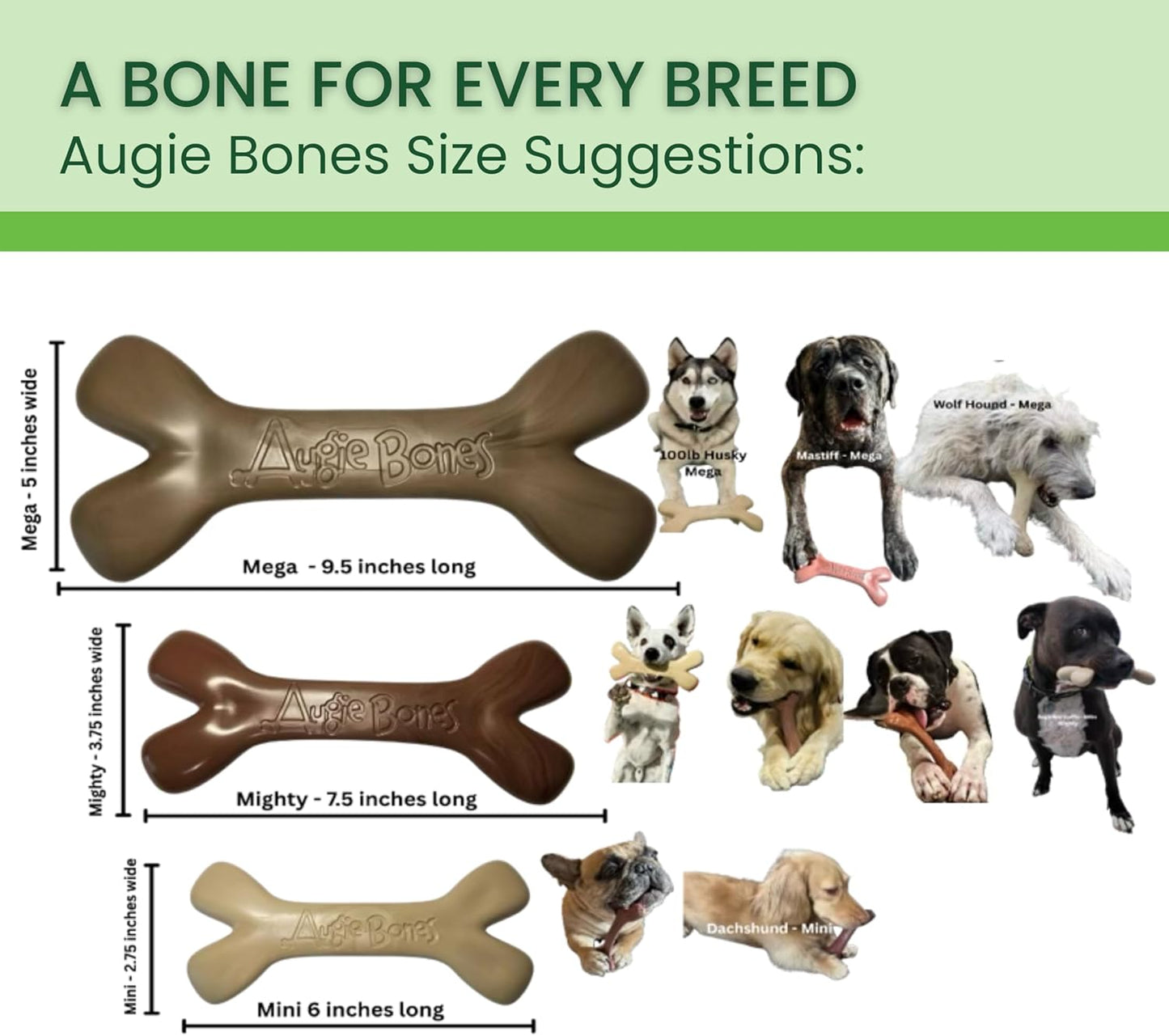 Non-Toxic Dog Toys - Sustainable Beef Flavored Dog Chew Toys for Aggressive Chewers - Plant-Based Bioplastic Pet Toys - Made in The USA (Mega)