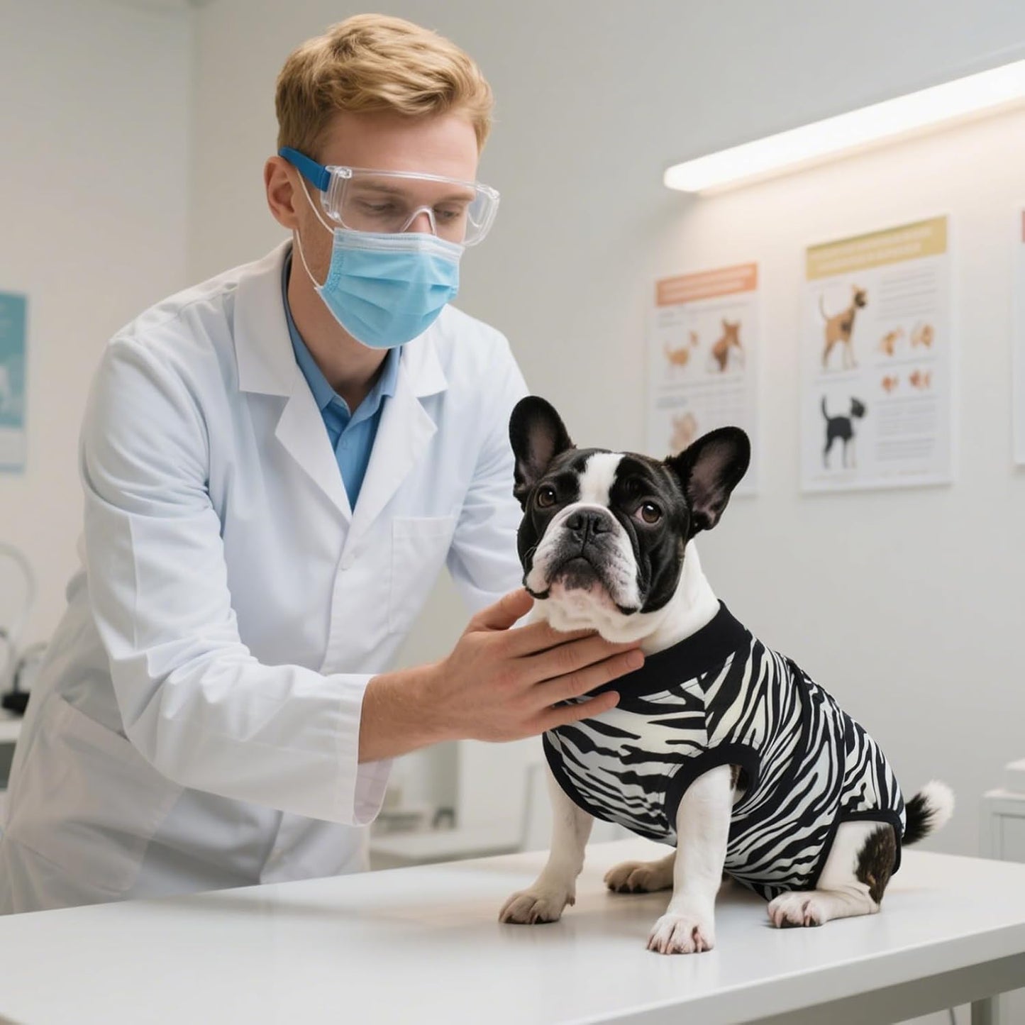 Kuoser Dog Surgery Recovery Suit, Recovery Suit for Female Male Dogs, Dog Onesie After Surgery Spay Neuter, Anti-Licking Pet Surgical Recovery Snugly Suit, Bodysuit for Abdominal Wounds Skin Disease