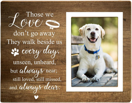 Memorial Picture Frame, Pet Picture Frame, Sympathy Gifts for Loss of Loved Pet, Bereavement Gifts for Loss of Dog, Remembrance Photo Frame or Memorial Gift, Fits 4 x 6 In Photo