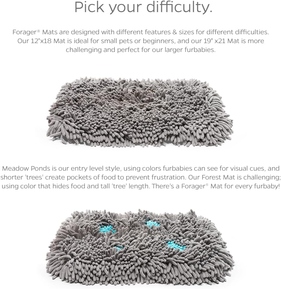 Pet Parents® Forager® Mats, Snuffle Mat for Dogs with SoftSnout & Non-Slip Backing Technology, Slow Feeder Dog Bowls & Snuffle Mat for Large Dogs and Small Dogs (Meadow 19")
