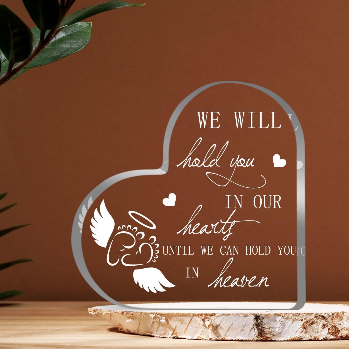 Miscarriage Gifts for Mom, Miscarriage Acrylic Keepsake for Loss Infant Baby, Pregnancy Loss Gifts, Loss of Baby Memorial Home Decorations, Sympathy Gifts for Parents