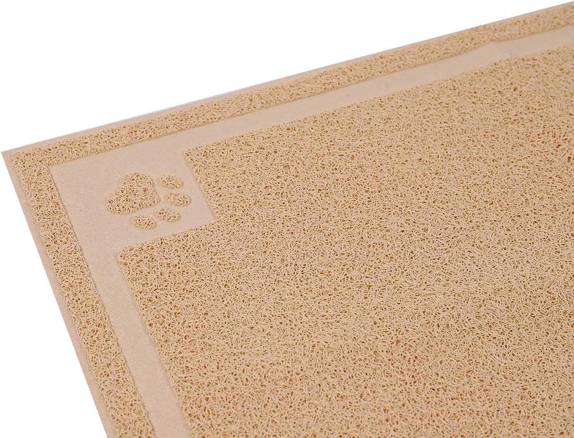 Darkyazi Pet Feeding Mat Large for Dogs and Cats,24"×36" Flexible and Easy to Clean Feeding Mat,Best for Non Slip Waterproof Feeding Mat (Beige)