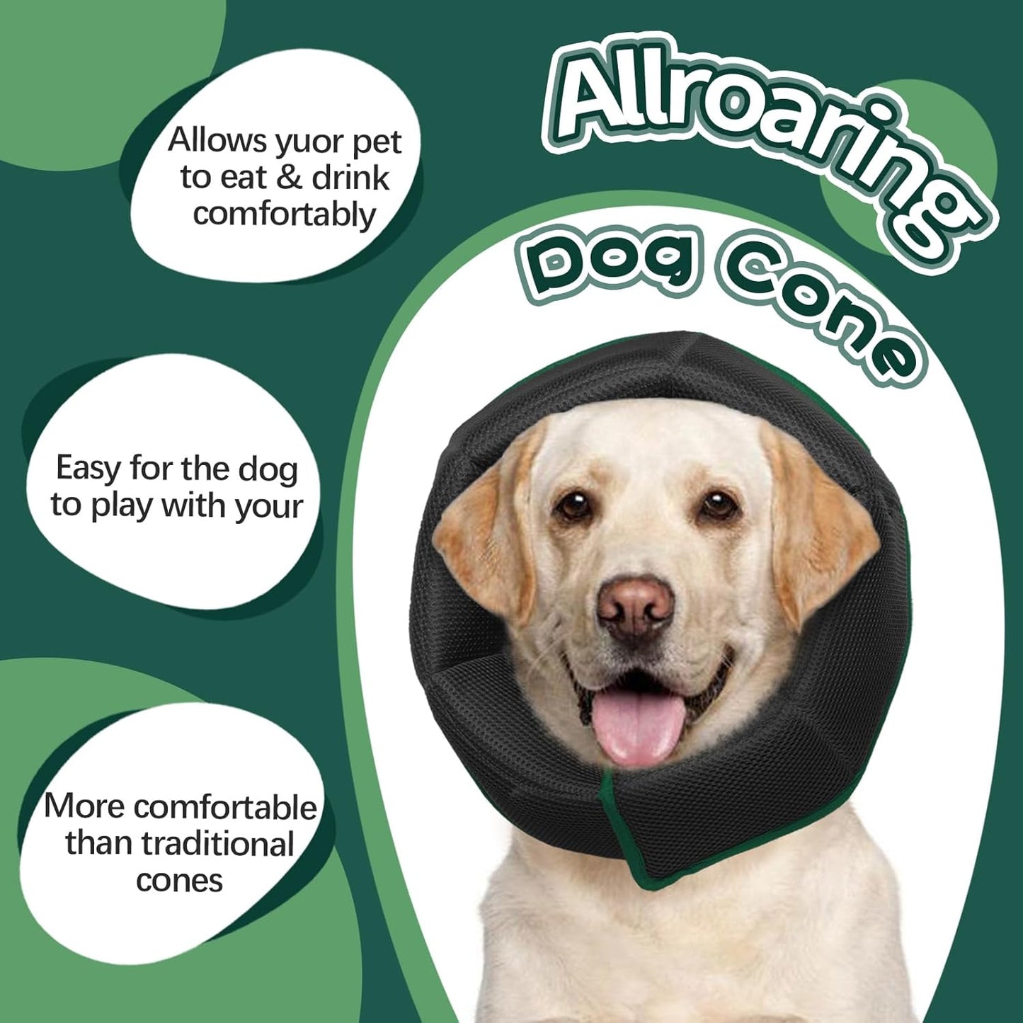 Dog Cone Collar Soft Cone for Medium Dogs After Surgery Adjustable Elizabethan Collar for Dogs to Stop Licking Wounds, Biting Stitches Professional Pet Recovery Cones E-Collar for Dog