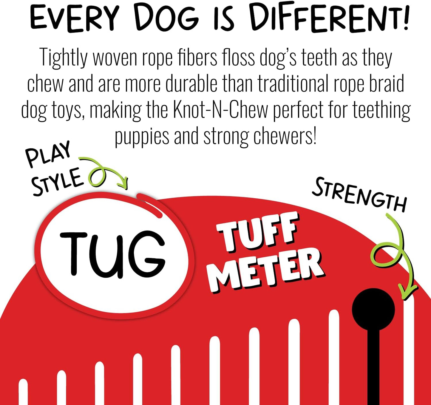 Jolly Pets Knot-N-Chew Large/X Large Gentle Tugger Rope Dog Toy