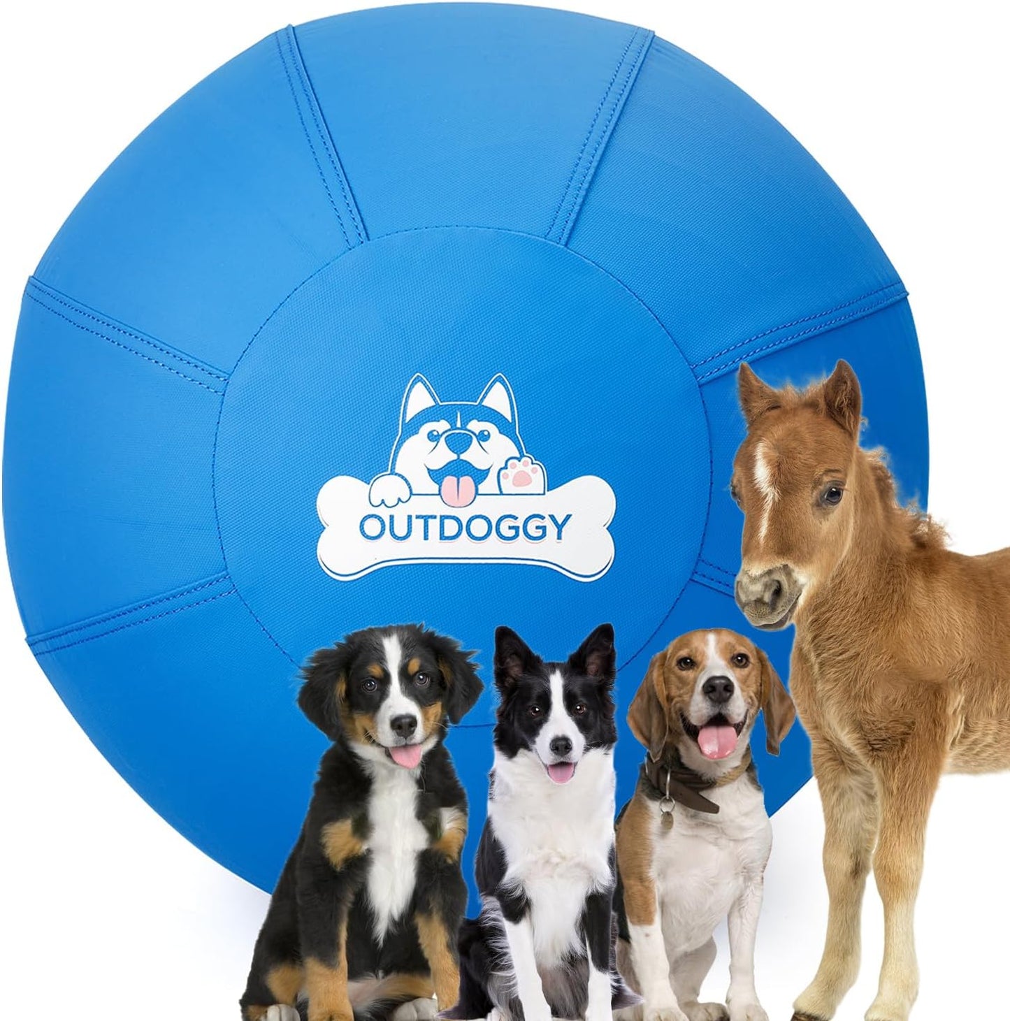 Herding Ball for Dogs 22 Inch - Dual-Layer Heavy Duty Herding Ball for Australian Shepherds, Border Collies & Cattle Dogs | Outdoor Herding Toy for Medium/Large Dogs - Backyard Training and Play-Blue