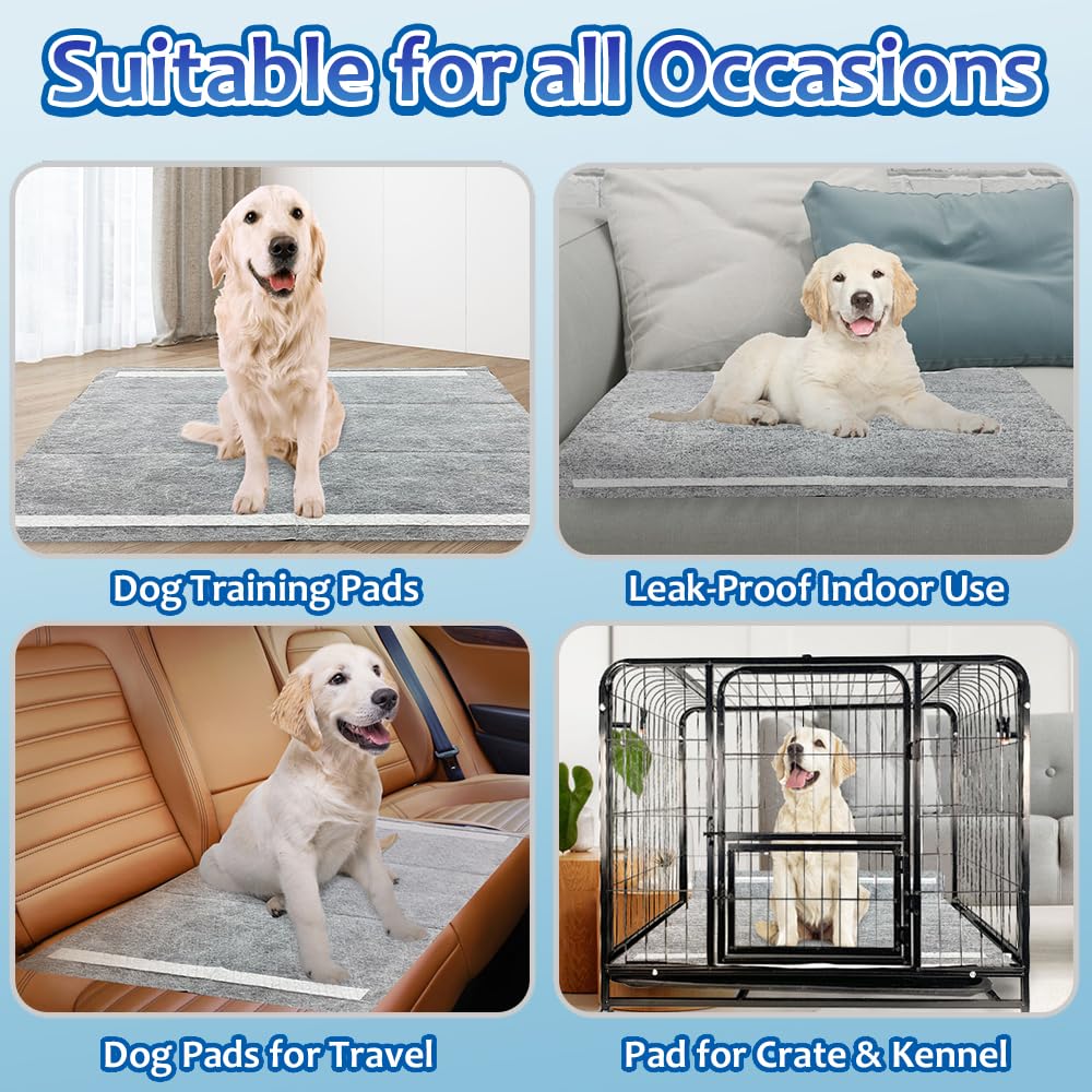 Charcoal Puppy Pads Extra Large 30"x36", 30 Count Super Absorbent Pee Pads for Dogs, Disposable Urine Bed Underpads for Doggy, Thicken XXL Disposable Pet Underpads, Piddle Pee Sheets X-Large