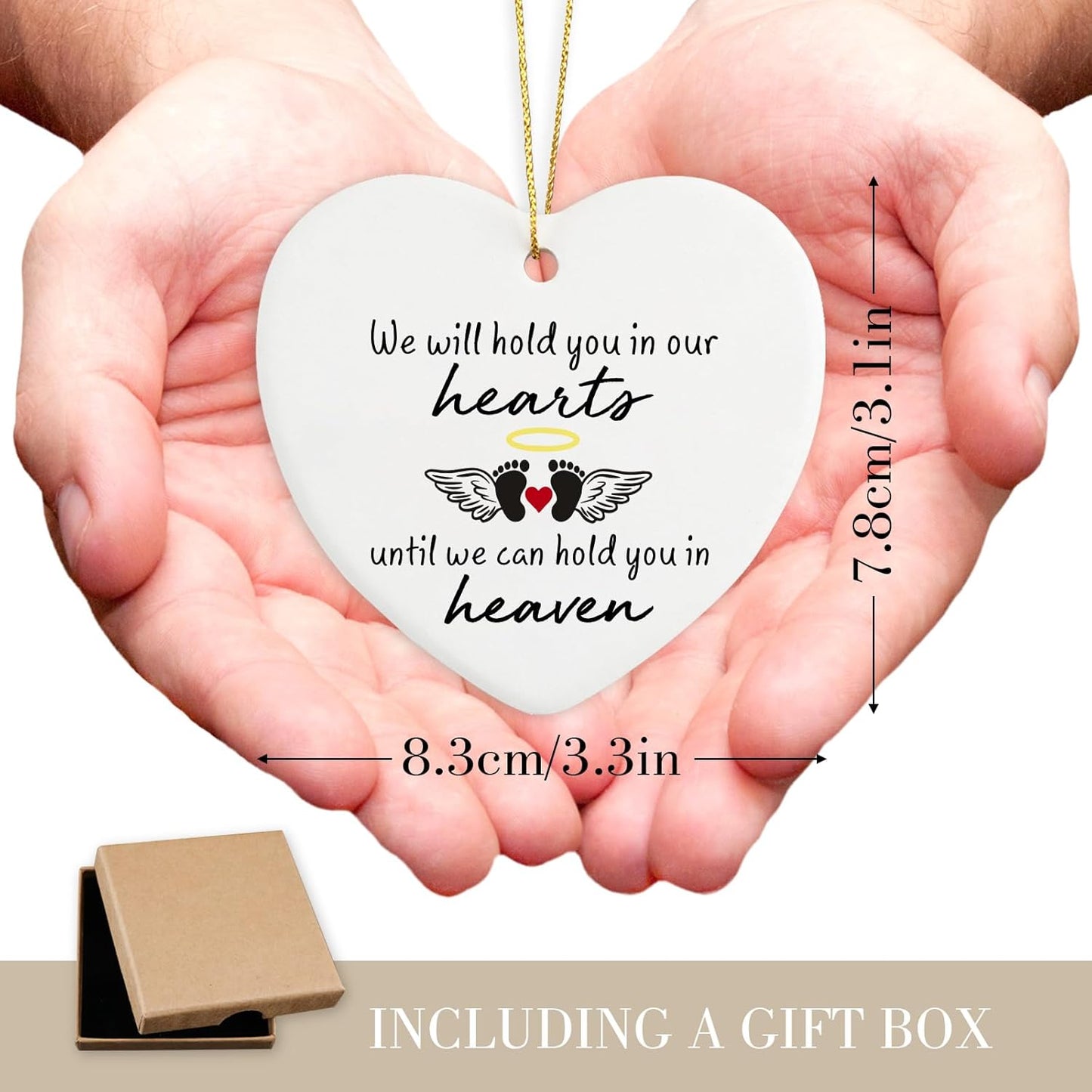 Miscarriage Gifts for Mothers Ornament Keepsake Sign Heart Plaque Memorial Gifts for Loss of Baby Child Bereavement Gifts Angel Baby Memorial Gift Sympathy Gifts for Loss of Loved One