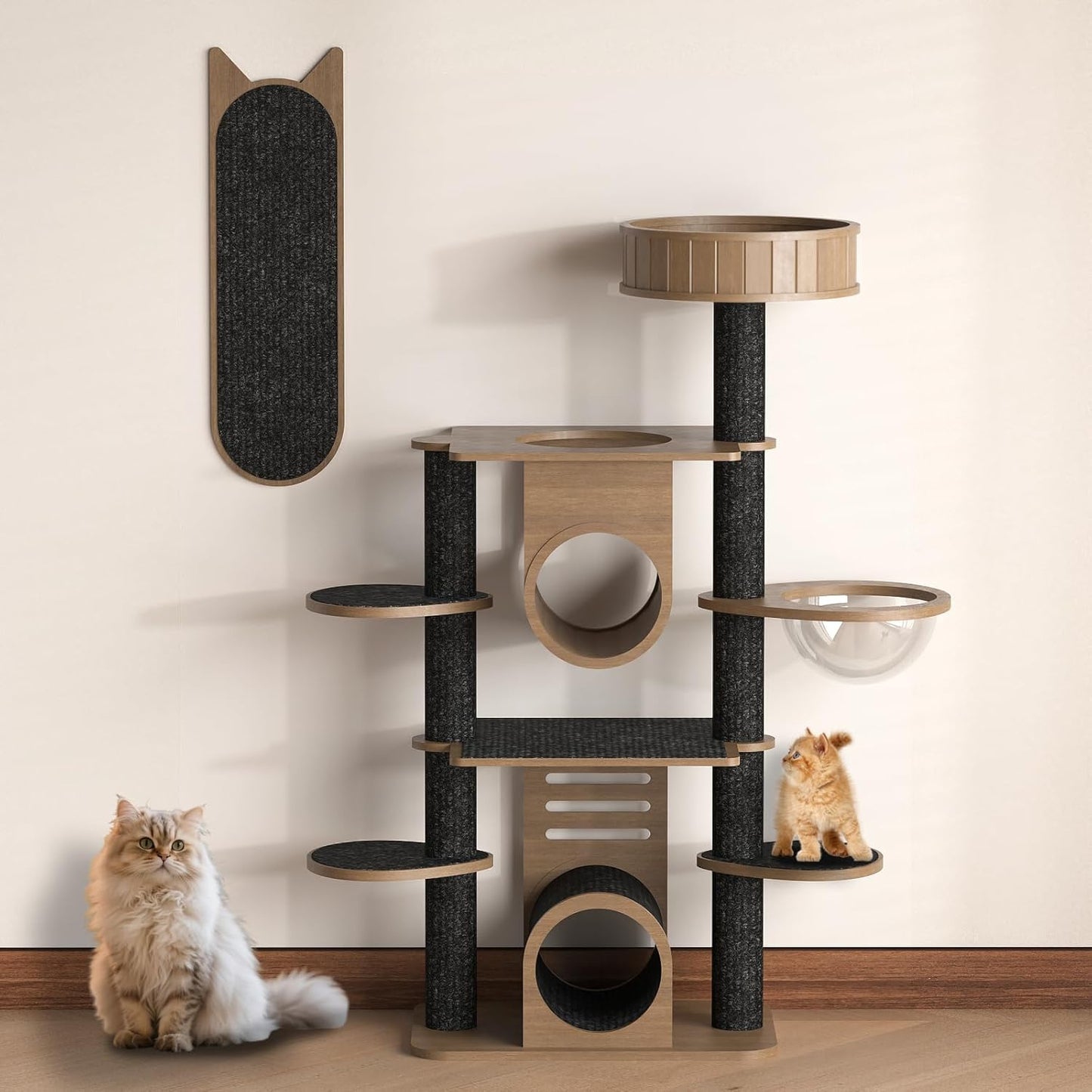 ICOOP Furniture Protectors from Cats Scratching Self Adhesive Black Cat Scratching Mat 15.8"×160" DIY Cat Couch Protector Sofa Protector for Cats Scratch Posts Couch Protection Replacement Carpet Rug