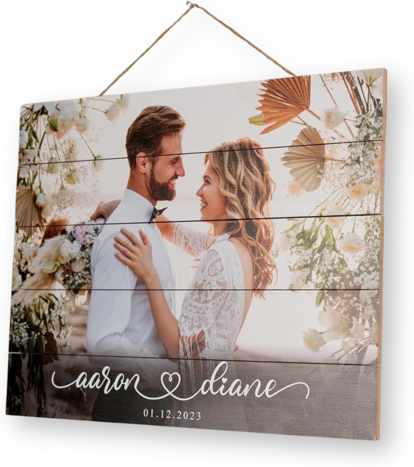Personalized Wooden Photo Print from Your Picture, Custom Wood Wall Art for Home Decor, Wedding, or Christmas Gift for Couples, Handmade Custom Photo on Wood
