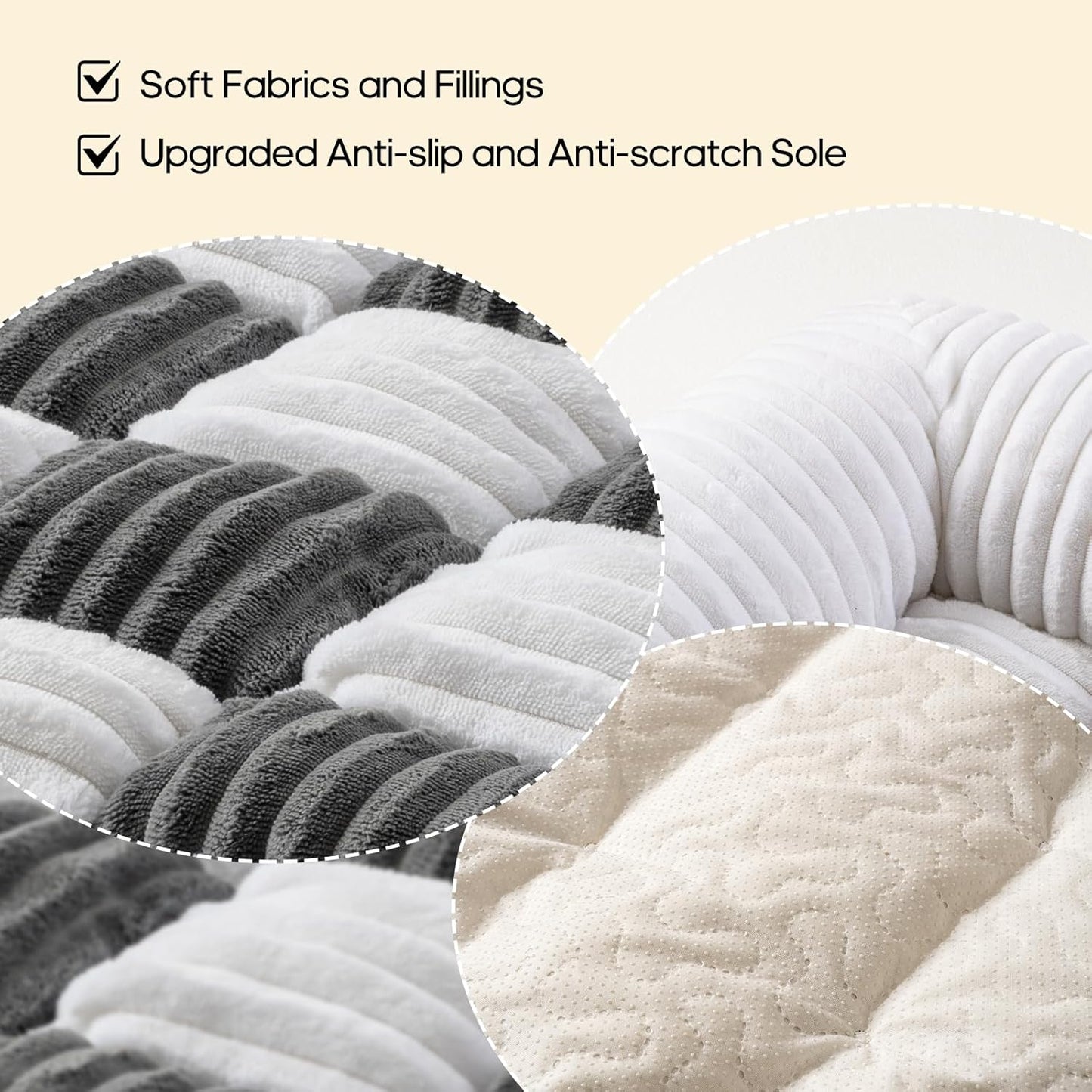 Dog Couch Bed, Thick Flannel Dog Couch Cover Protector, Washable Pet Couch Covers for Sofa, Non-Slip Couch Covers for Dogs, Pet Bed Mat for Couch (Grey, M-33.45 x 30.71 inch)