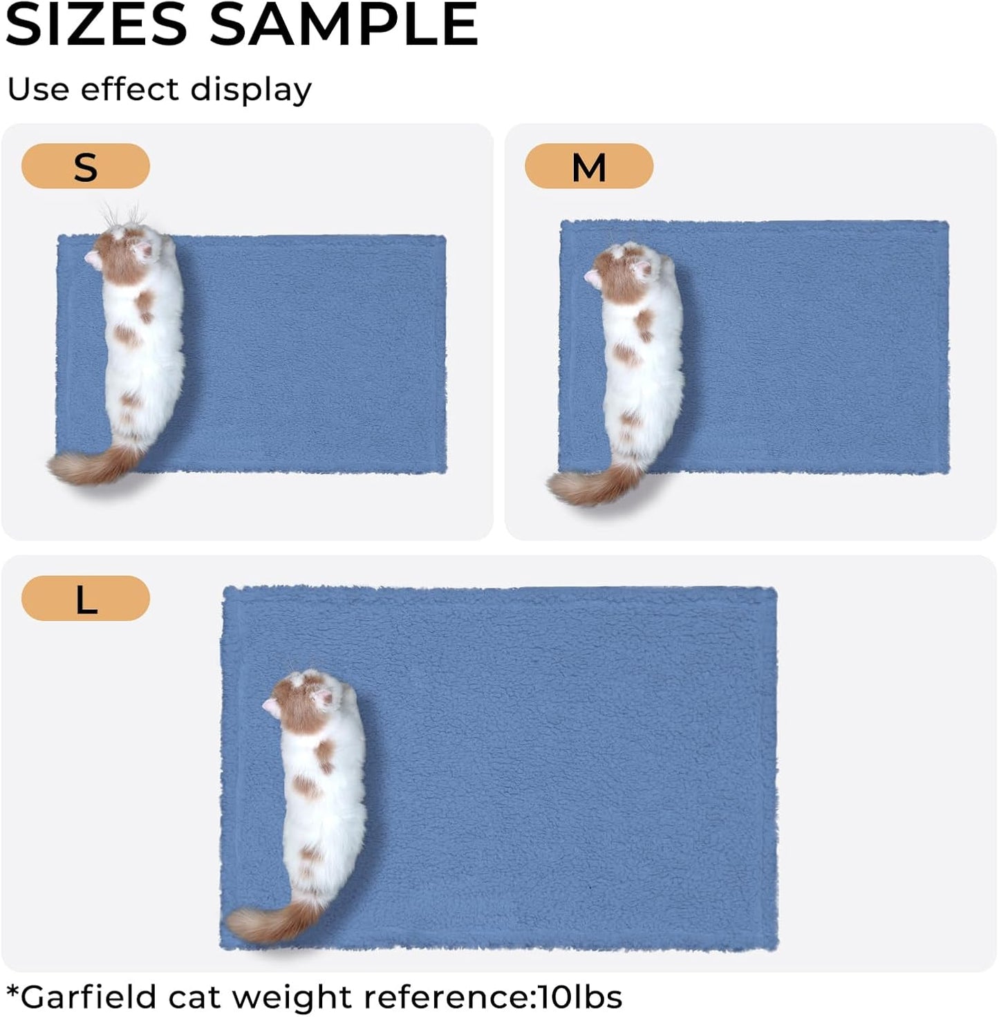 Luciphia 1 Pack 3 Calming Dog Blanket Fluffy Premium Fleece Pet Blankets Soft Sherpa Throw for Dogs Puppy Cat Grey/Beige/HazeBlue Large (41" x31")