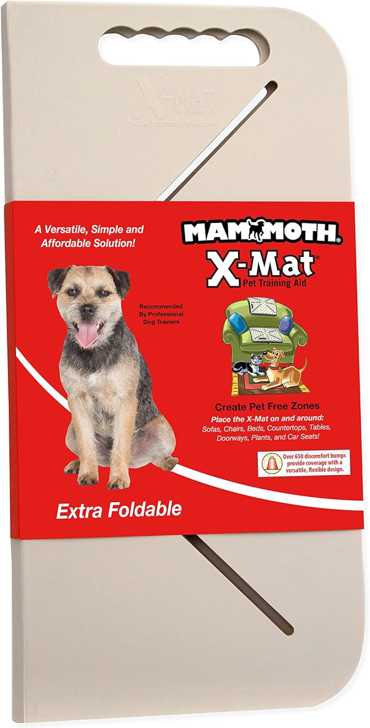 Mammoth Pet Products X-Mat Foldable Training Mat, 18-Inch, Beige (60006D)