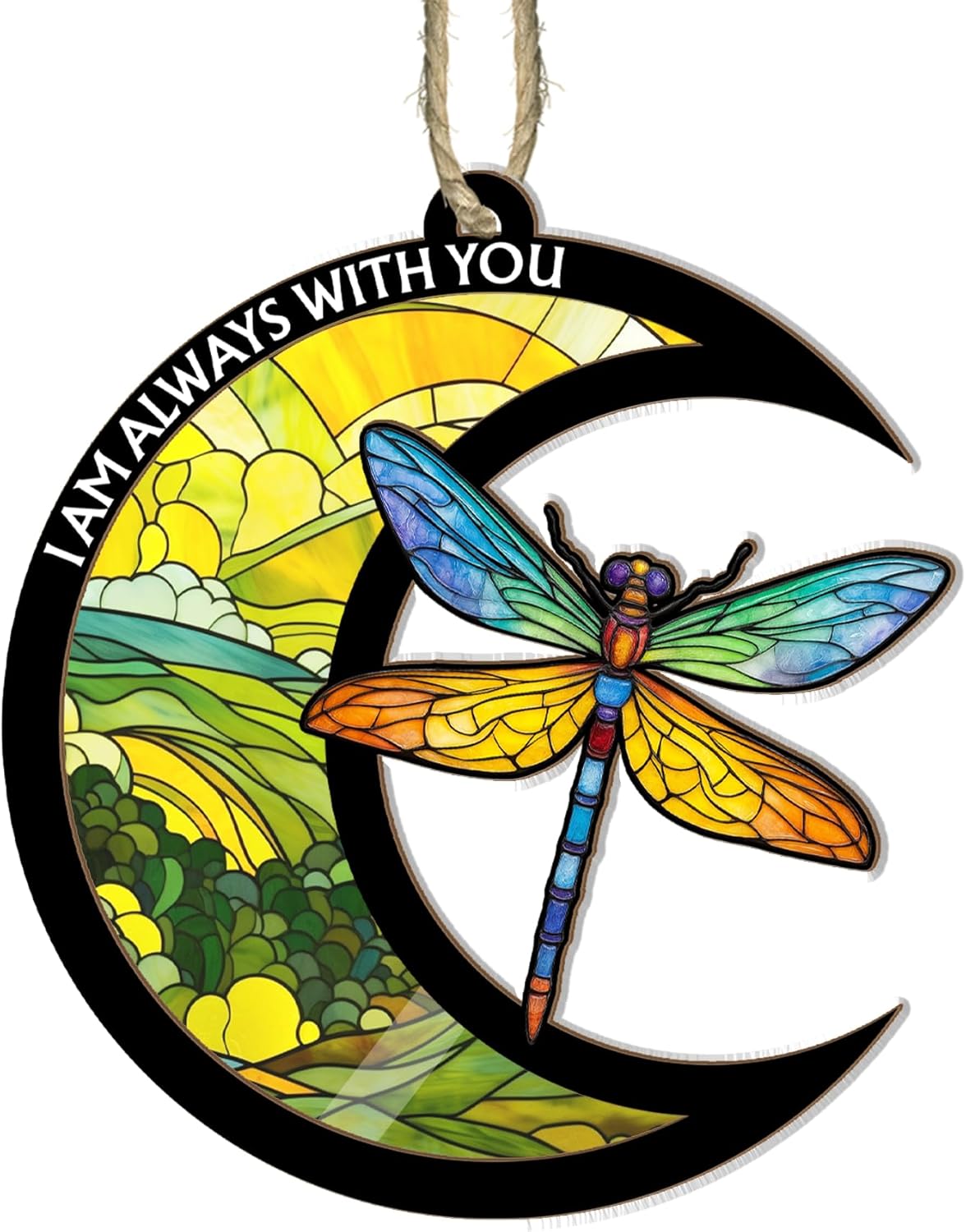 Personalized Dragonfly Suncatcher Ornament - Dragonfly Gifts for Women, Dragonflies Gifts for Women Dragonflies Lovers, Gift for Mother's Day, Birthday Anniversary for Mom from Daughter Son