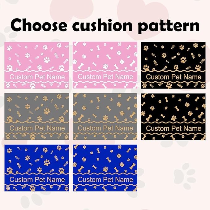 Personalized Dog Food Mats for Floors Custom Pet Placemat Mats for Food and Water Waterproof Customized Pet Food Mat with Name Gifts for Dog & Cat Owners Design 1