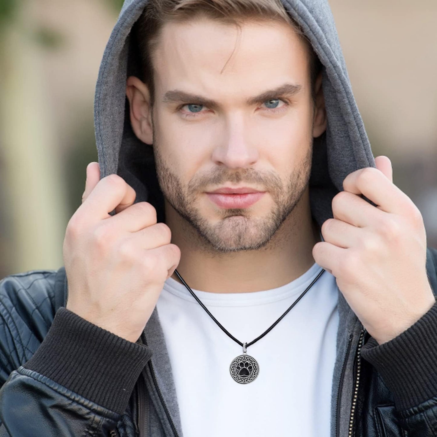 Dreamboat Pet Urn Necklace for Dog Cat Ashes 925 Sterling Silver Paw Print Cremation Keepsake Pendant Celtic Knot Memorial Jewelry Gifts for Women Men