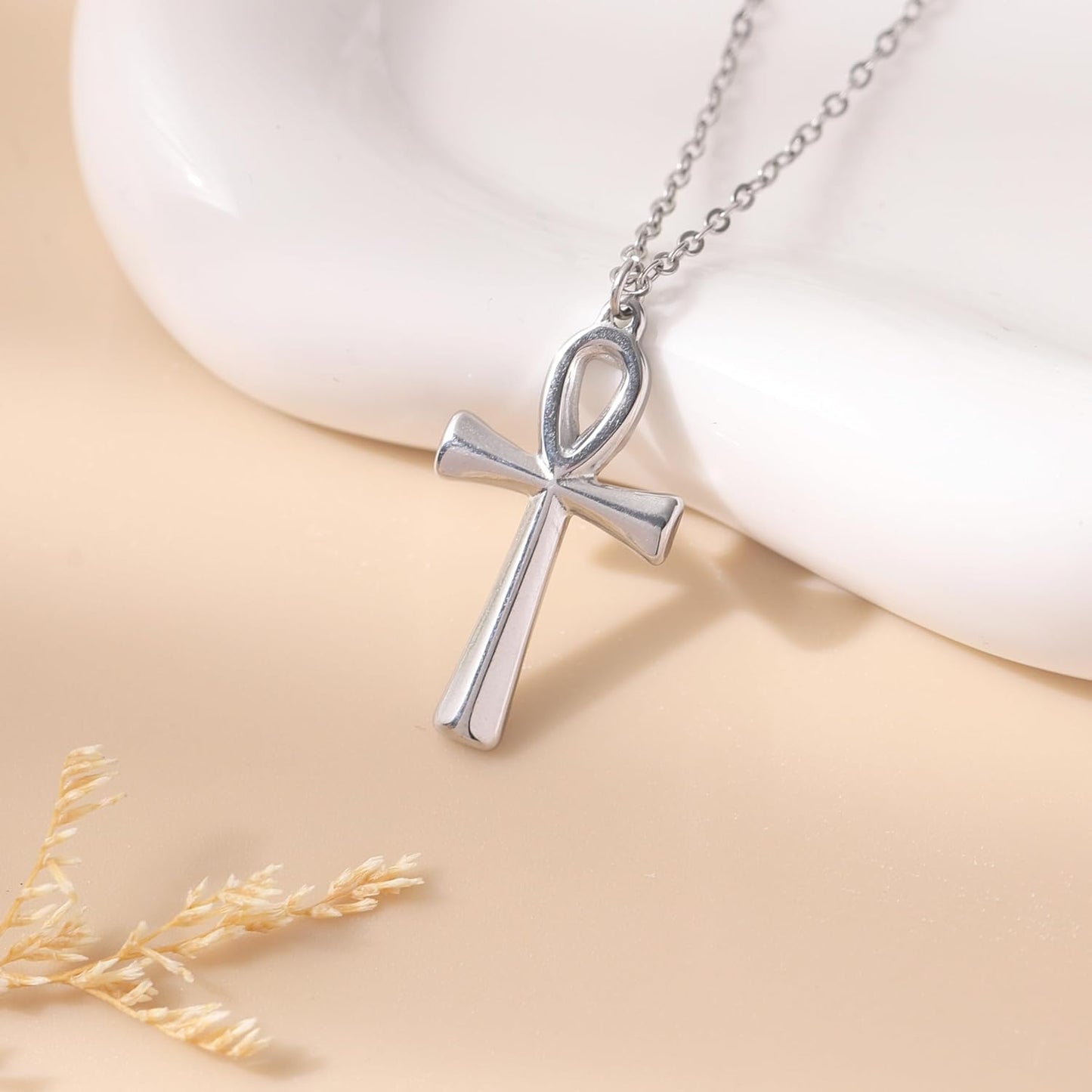 Baydurcan Pendant Necklace for Women Evil Eye Ankh Bow Necklace for Friends Sister Birthday Just Because Christmas Gifts