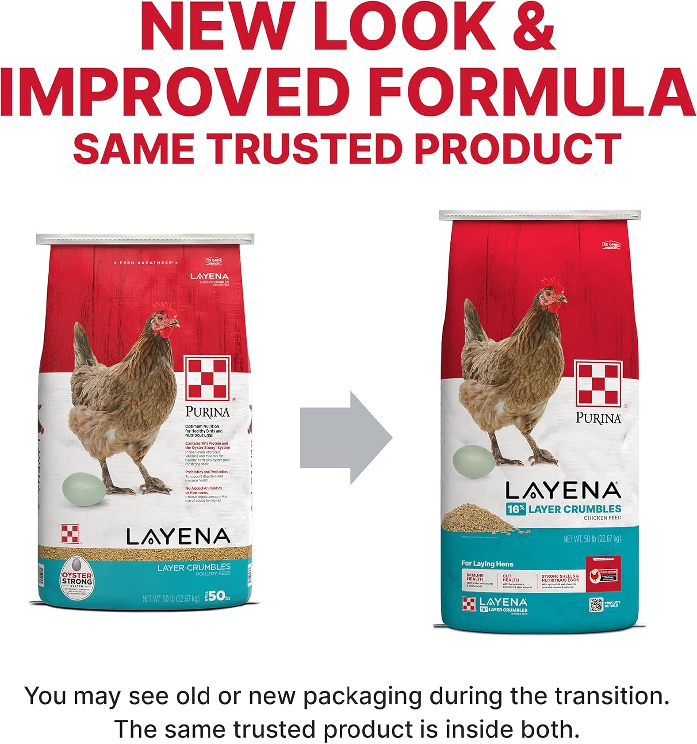 Purina® Layena® Crumbles Chicken Food, 50 Pound Bag