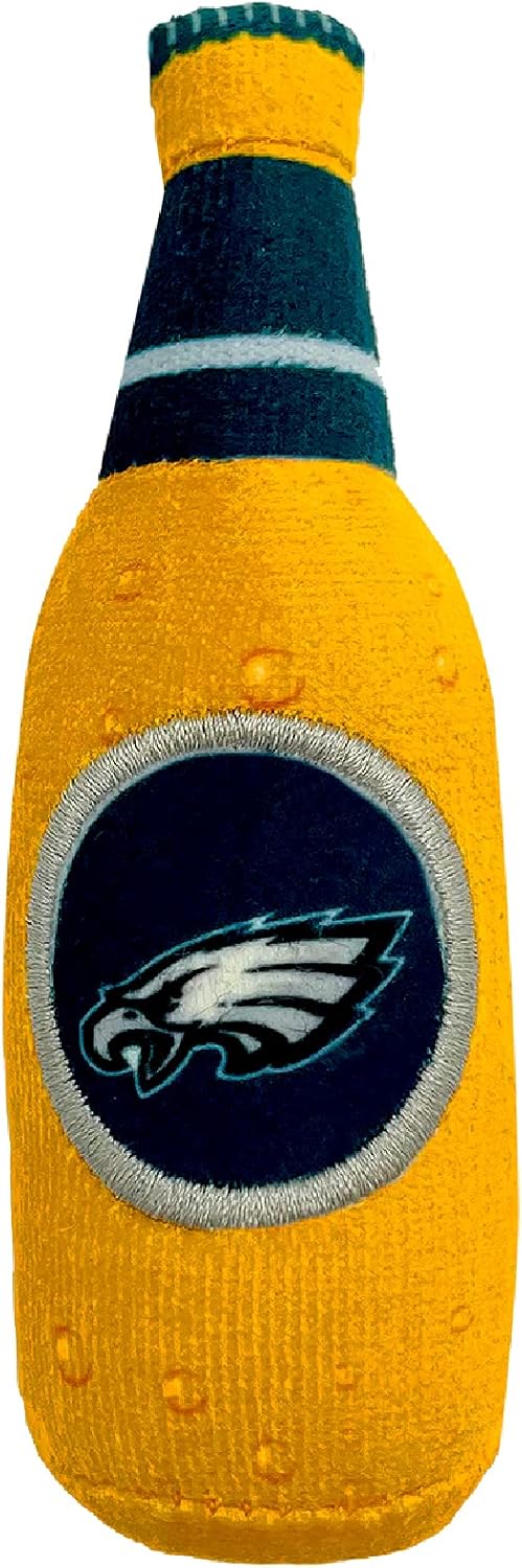 BEST PLUSH CAT TOY NFL PHILADELPHIA EAGLES Complete Set of 3 piece Cat Toys filled with Fresh Catnip. Includes: 1 Helmet Cat Toy, 1 Football Cat Toy with Feathers & 1 Beer Bottle. Beautiful Team LOGOS