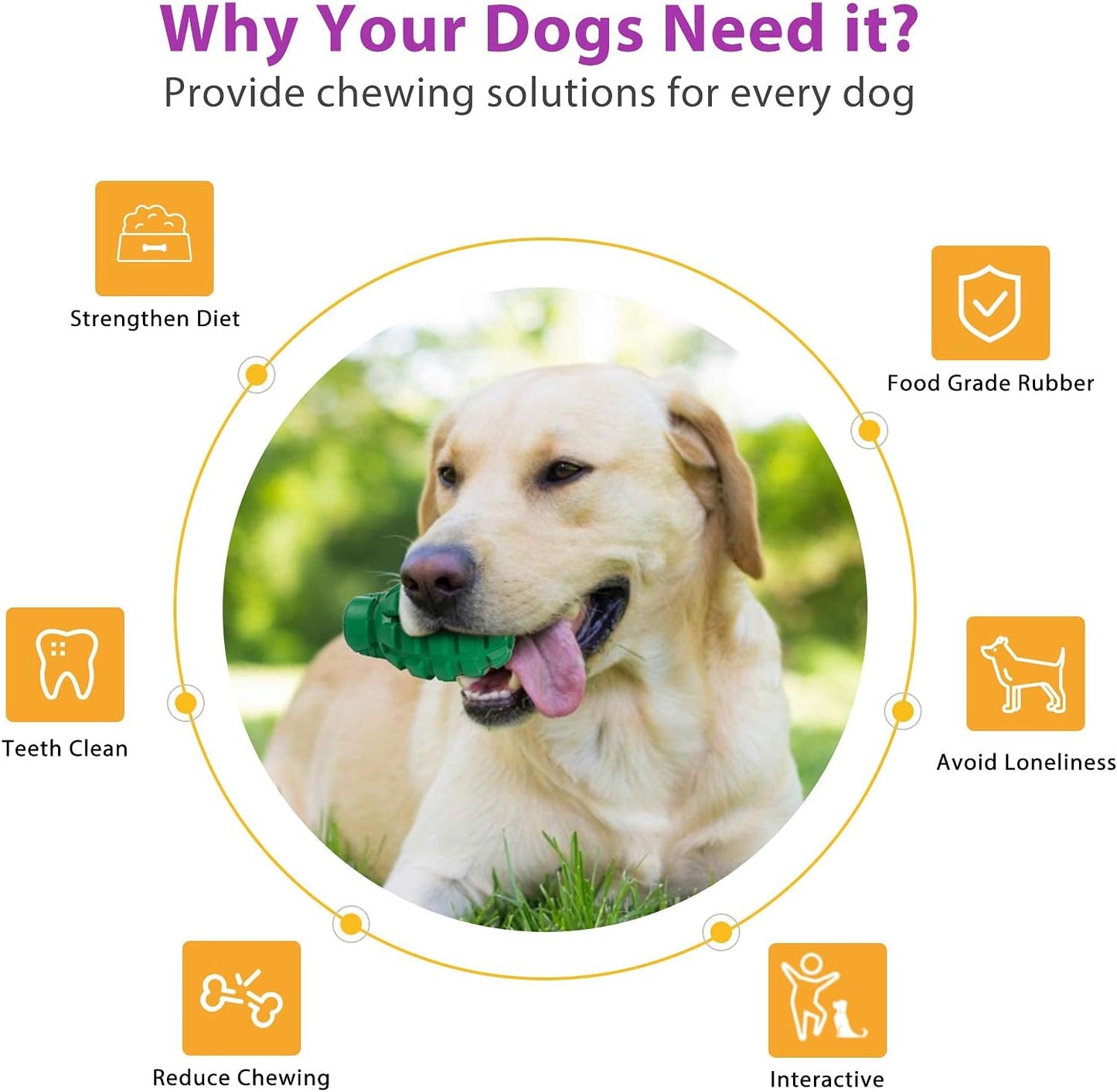 Indestructible Dog Toys for Aggressive Chewers - Heavy Duty, Durable Toys for Large Dogs (Green)