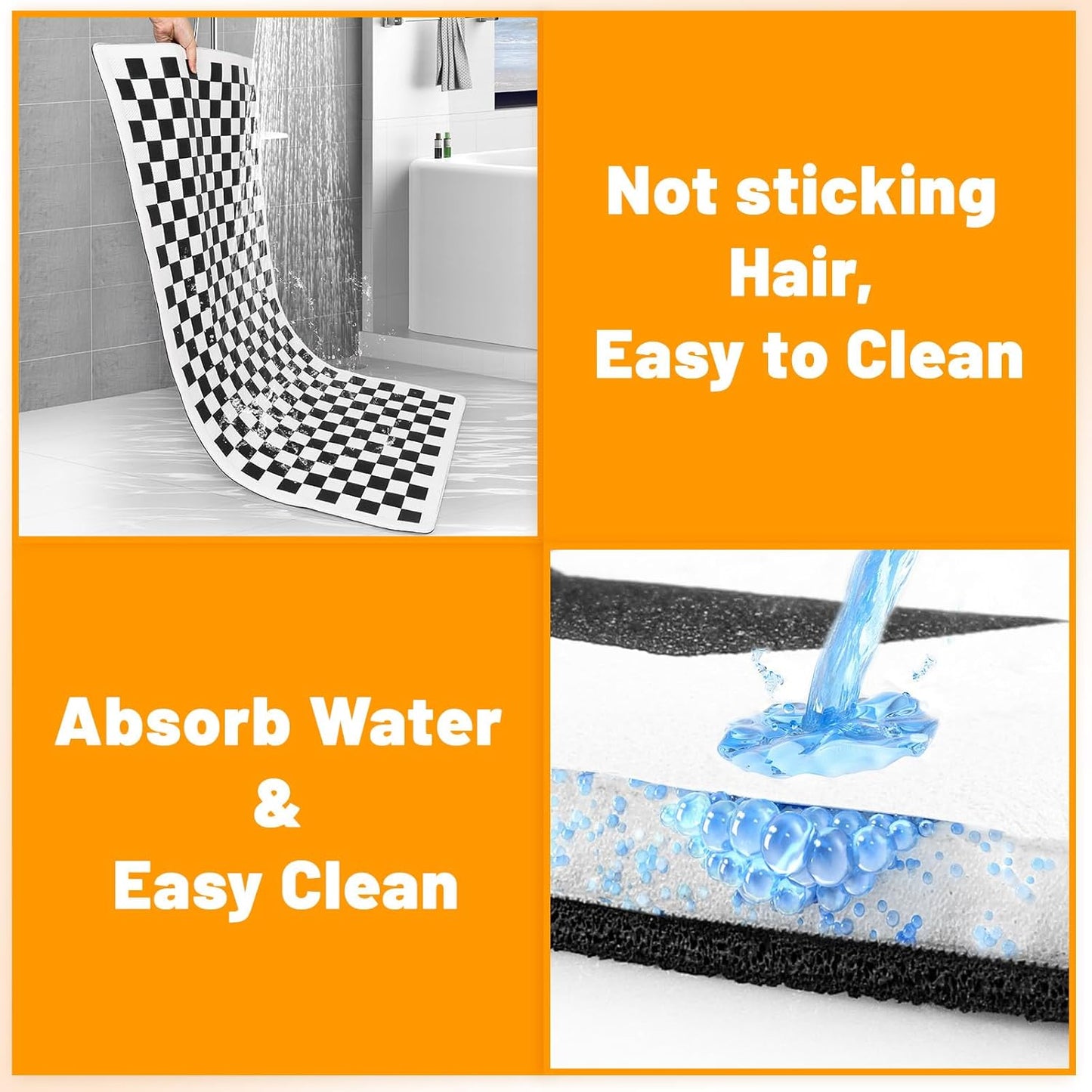 Manificent Non-Slip Pet Bed Mat for Back Seat Extender, Hair Resistant Dog Blanket for Hard Bottom Dog Car Seat Cover, Anti Slip Pet Linner Backseat Cover Black Plaid