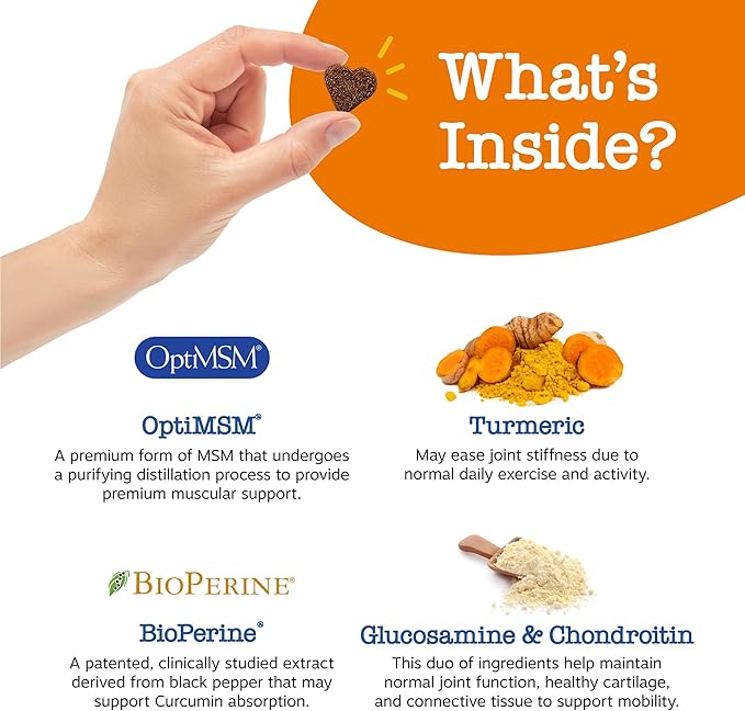 Zesty Paws Mobility Bites Joint Supplement for Dogs - Soft Chews with Glucosamine for Dogs, Chondroitin, & MSM + Vitamins C and E - Adv Chicken - 60 Count