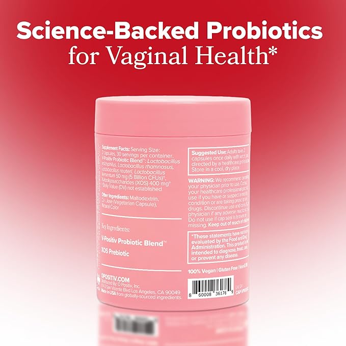 O Positiv URO Vaginal Probiotics for Women pH Balance with Prebiotics & Lactobacillus Probiotic Blend - Vaginal Health Supplement - Promote Healthy Vaginal Odor & Vaginal Flora, 60 Count (Pack of 3)