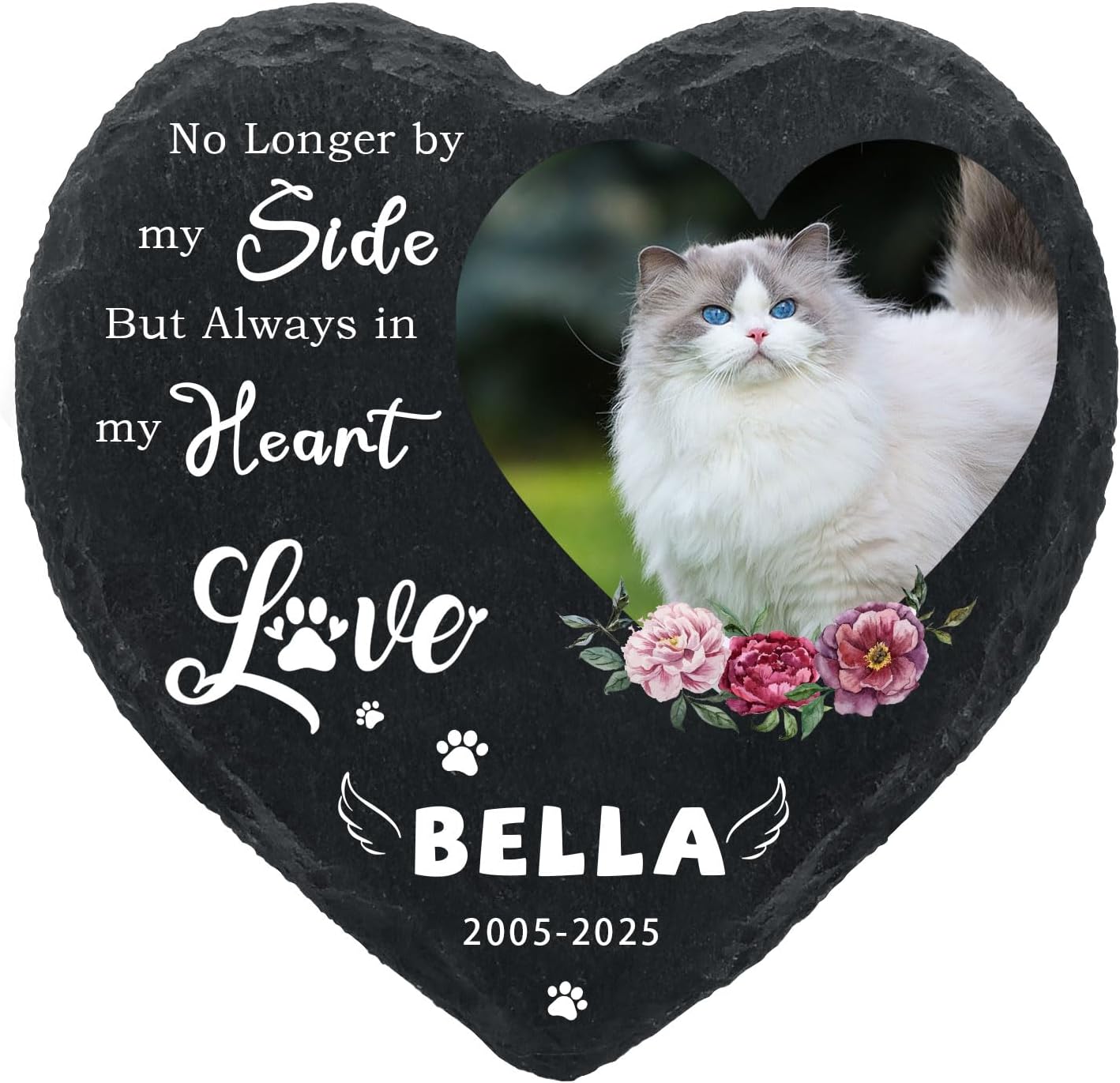 Dog Memorial Gifts for Loss of Dog Cat,Personalized Pet Memorial Stone with Photo Name,Custom Pet Remembrance Gifts,Cat Memorial Sympathy Gift,Dog Passing Away Gifts,Memorial Plaques for Dogs