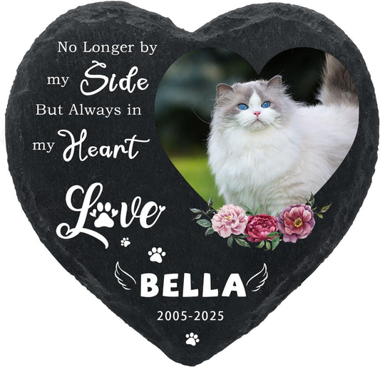 Dog Memorial Gifts for Loss of Dog Cat,Personalized Pet Memorial Stone with Photo Name,Custom Pet Remembrance Gifts,Cat Memorial Sympathy Gift,Dog Passing Away Gifts,Memorial Plaques for Dogs