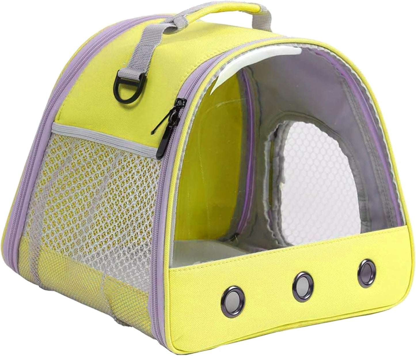Guinea Pig Carrier Backpack, Clear Bubble Window Backpack for Guinea Pig, Bunny Rat Bird (Yellow, Carrier)