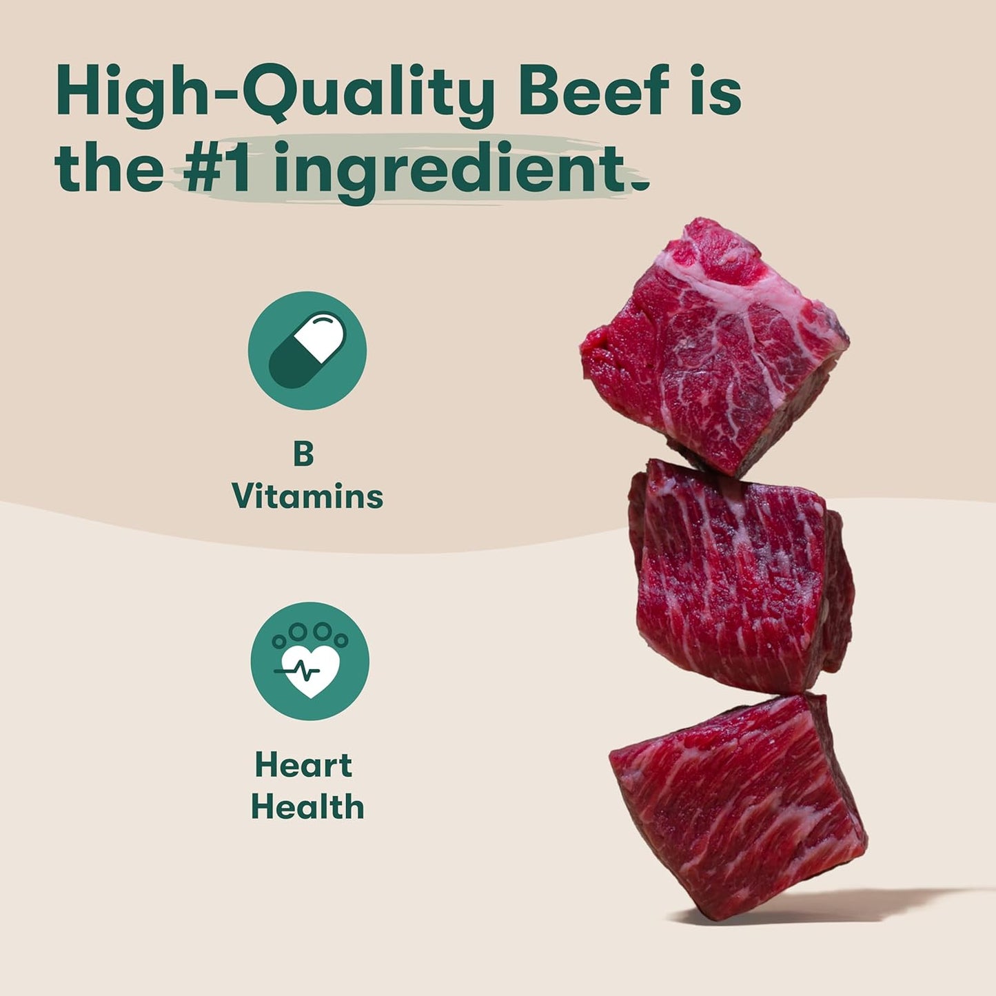 Jinx Beef Bites, Soft Jerky Dog Treats, Bite-Sized Snack, Low-Calorie and Packed with Flavor, Slow-Smoked Real Beef & Liver, No Fillers, 5oz, 6 Pack