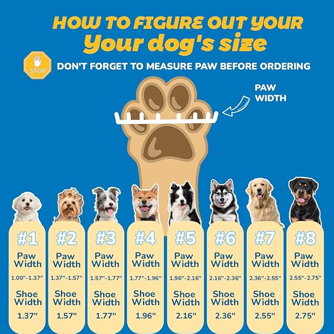 Dog Shoes for Large Dogs, Medium Dog Boots & Paw Protectors for Hardwood Floors, Outdoor Dog Booties for Hot Pavement Winter Snow Hiking, Waterproof Dog Shoes with Reflective Strips Size 5