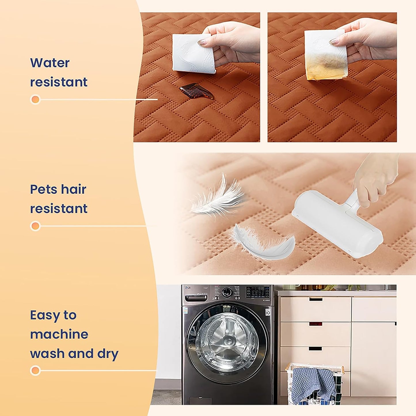 gogobunny 100% Double Sided Waterproof Dog Blanket Soft Pet Bed Cover Reversible Protect Furniture Couch Sofa Car for Puppy Cat Kids (Dark Pumpkin/Light Pumpkin, 30x70 Inch (Pack of 1))