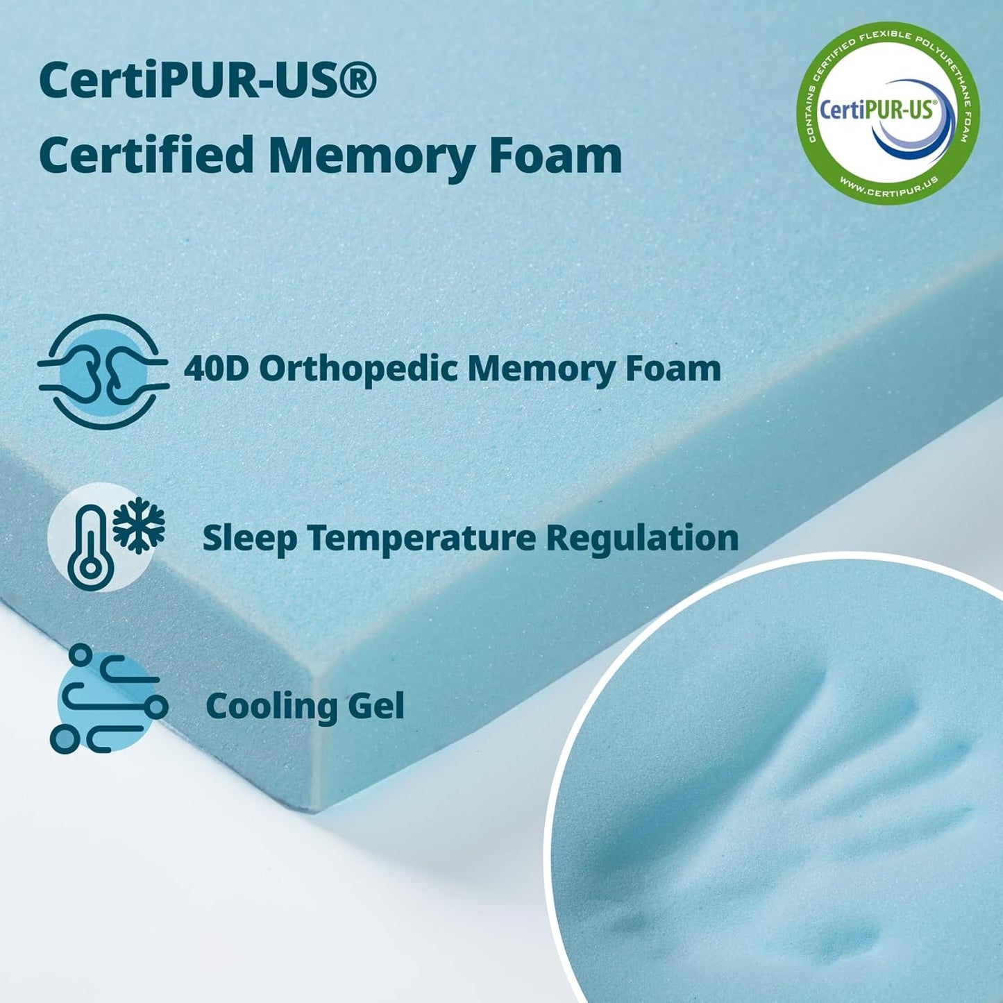 Dog Crate Pad - Dog Bed Large Sized Dogs with Removable Washable Cover and Waterproof Lining - Memory Foam Pet Bed for Crate - Reversible Kennel Mat (Cool & Warm), 36-inch, Grey