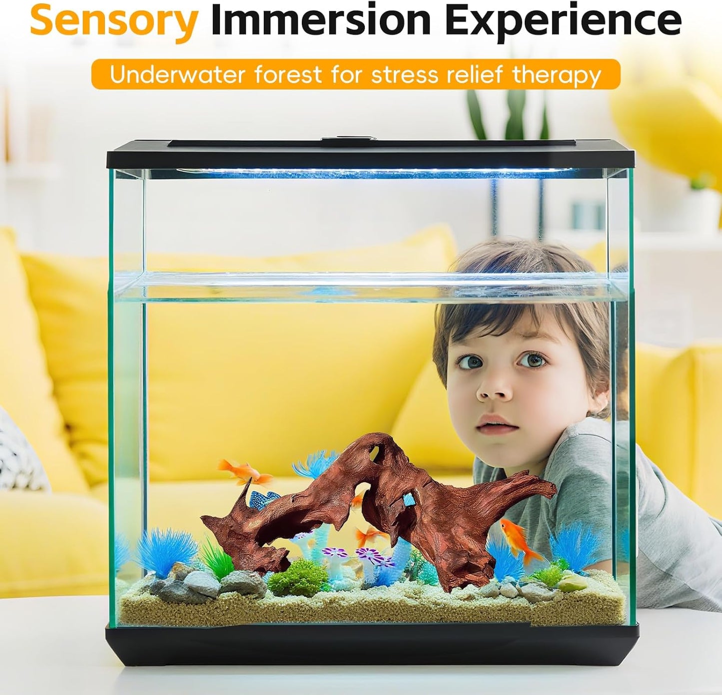 EFFIELER Natural Driftwood for Aquarium Decor – Real Wood Branches Fish Tank, Reptile Habitat, Terrarium, Hermit Crab,Aquatic Pets – Unique Size (14-17 Inch,1-Pack)