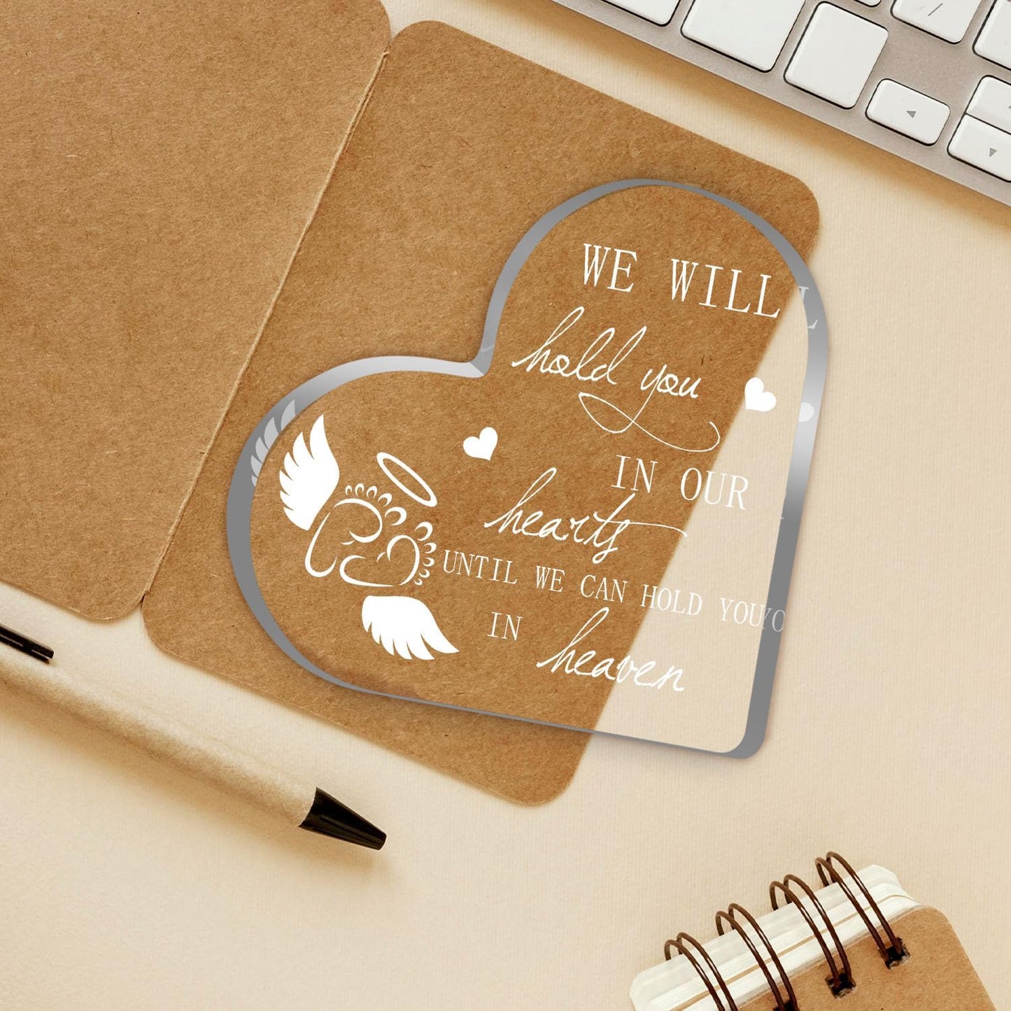 Miscarriage Gifts for Mom, Miscarriage Acrylic Keepsake for Loss Infant Baby, Pregnancy Loss Gifts, Loss of Baby Memorial Home Decorations, Sympathy Gifts for Parents