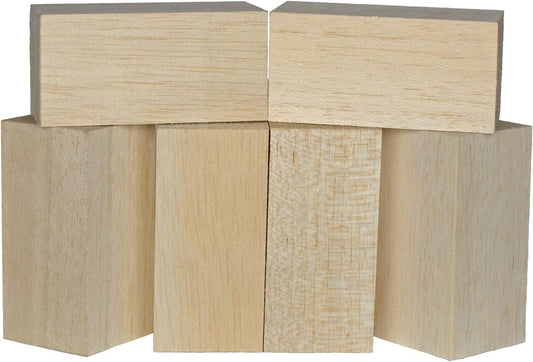 Super Bird Creations SB50017 Balsa Wood Blocks - Bird Toys for Parrots - Unfinished Bird Chew Blocks, Wooden Balsa Cubes Material for Crafting and Whitlling Carving - Small Bird Size, 2x2x4, 6 Pieces