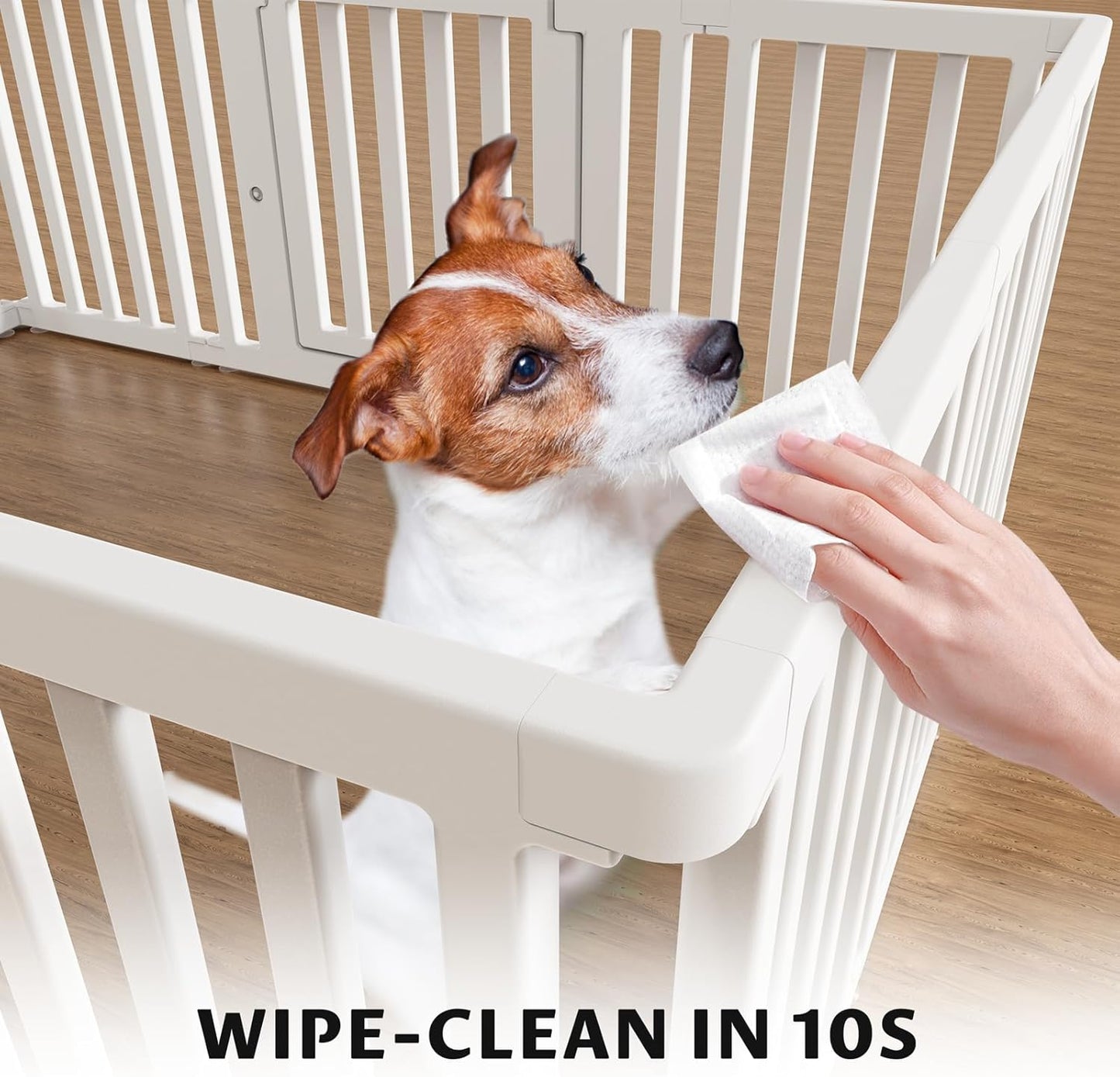 PALOPALO Indoor Outdoor Dog Playpen for Small/Medium Pets | Adjustable Non-Slip Base Puppy & Cat Pen | BPA-Free Plastic Kennel with Easy-Clean Design